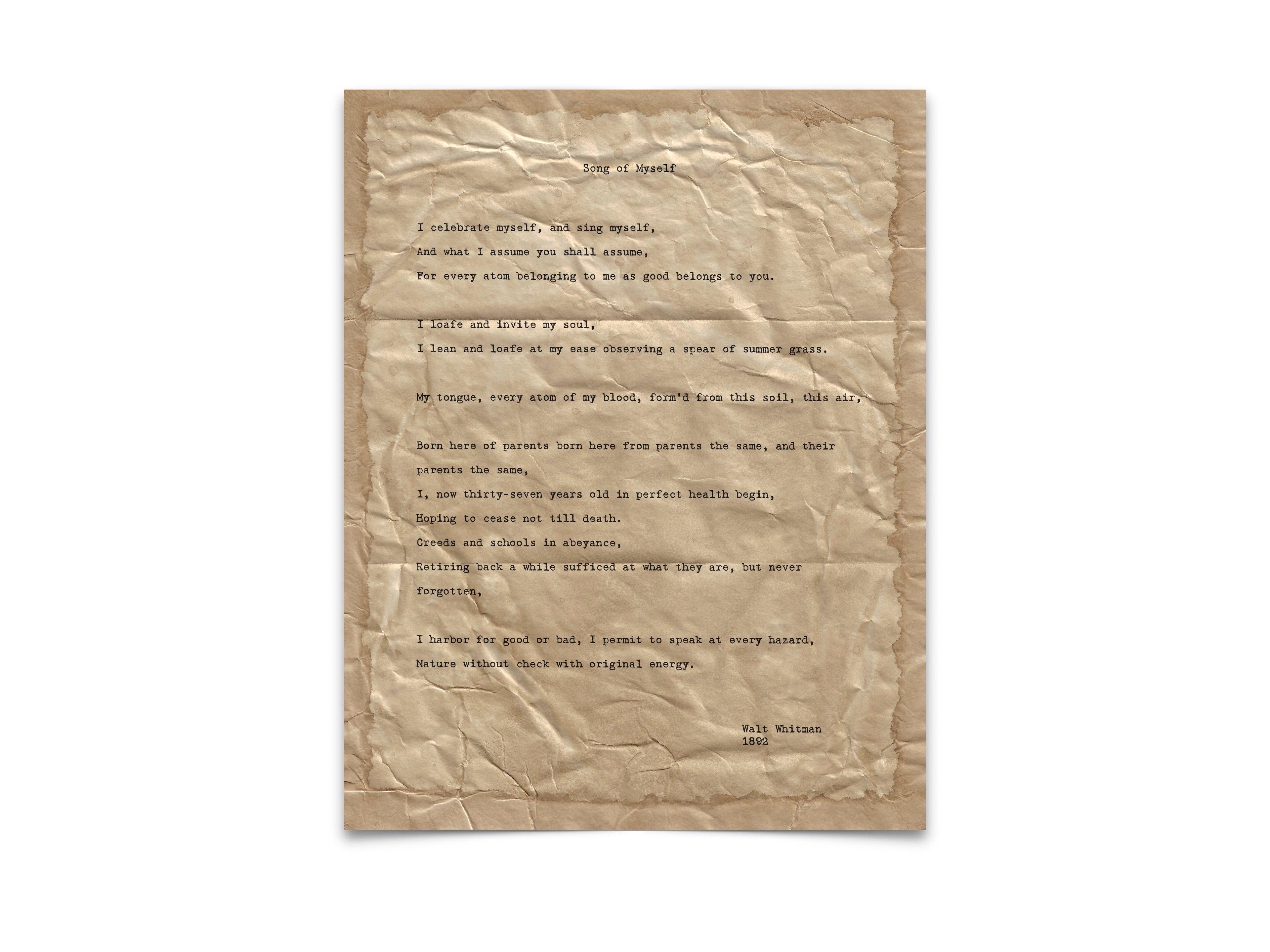 Song of Myself by Walt Whitman