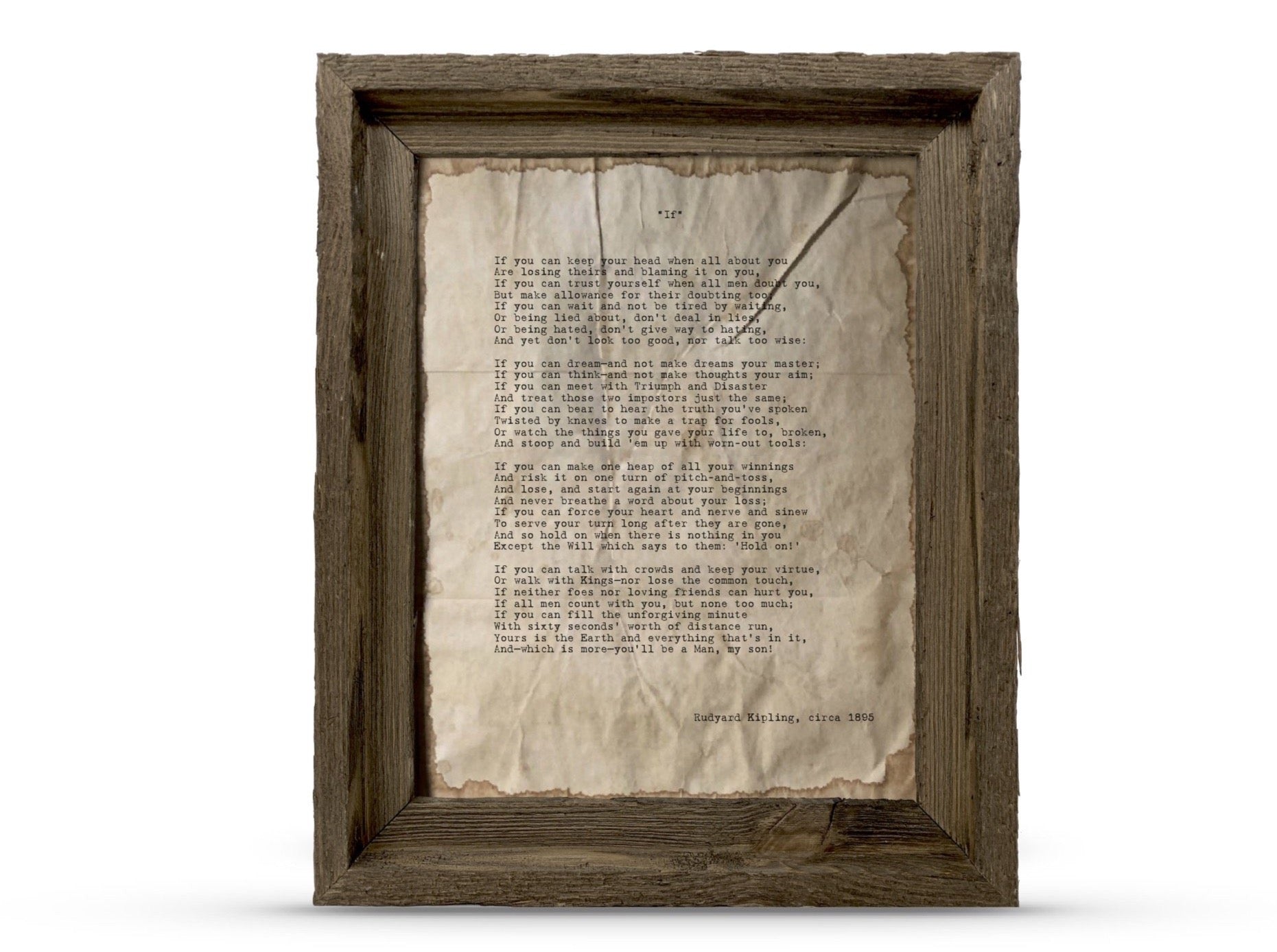 "If" by Rudyard Kipling