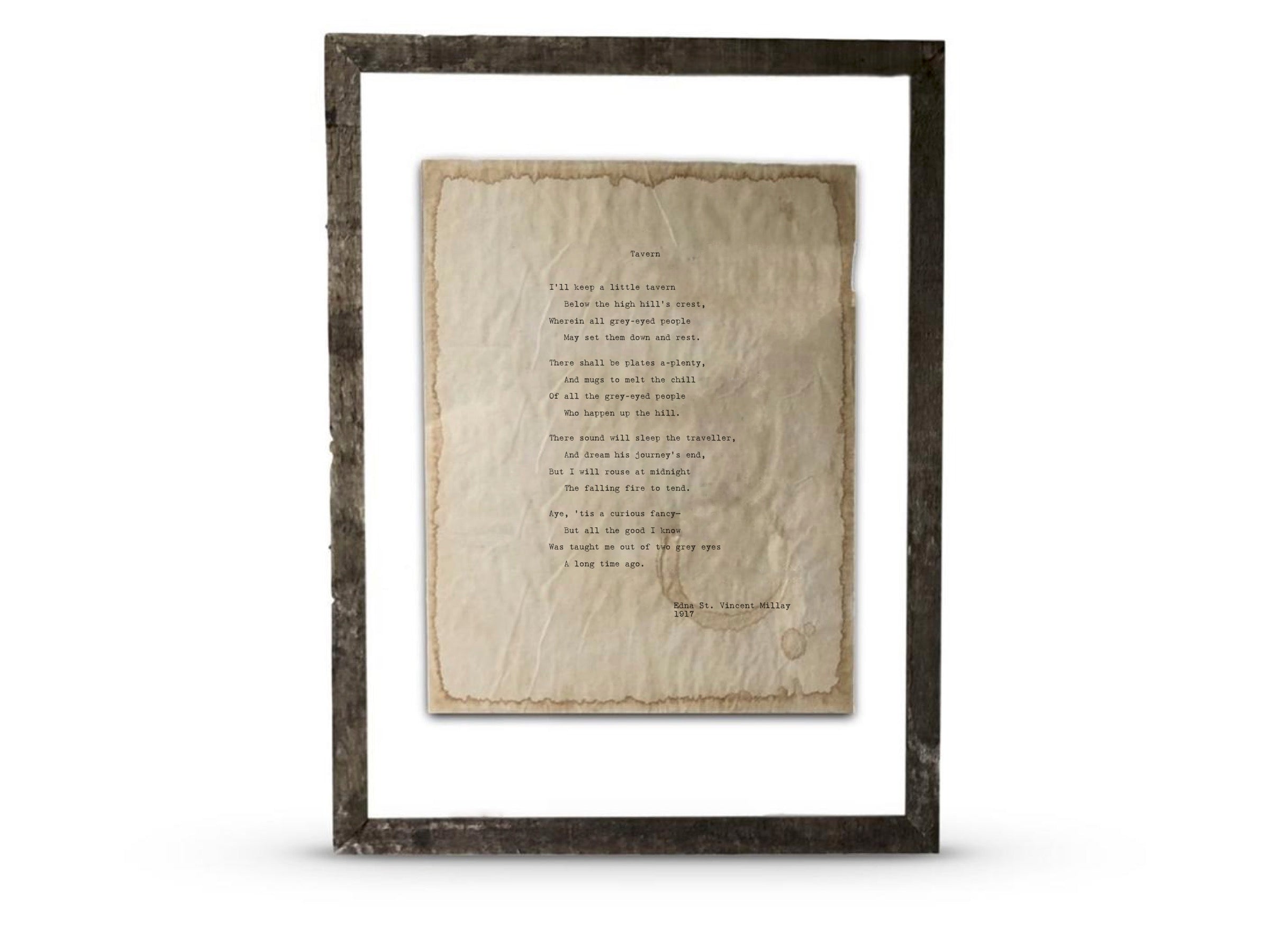 Tavern by Edna St. Vincent Millay