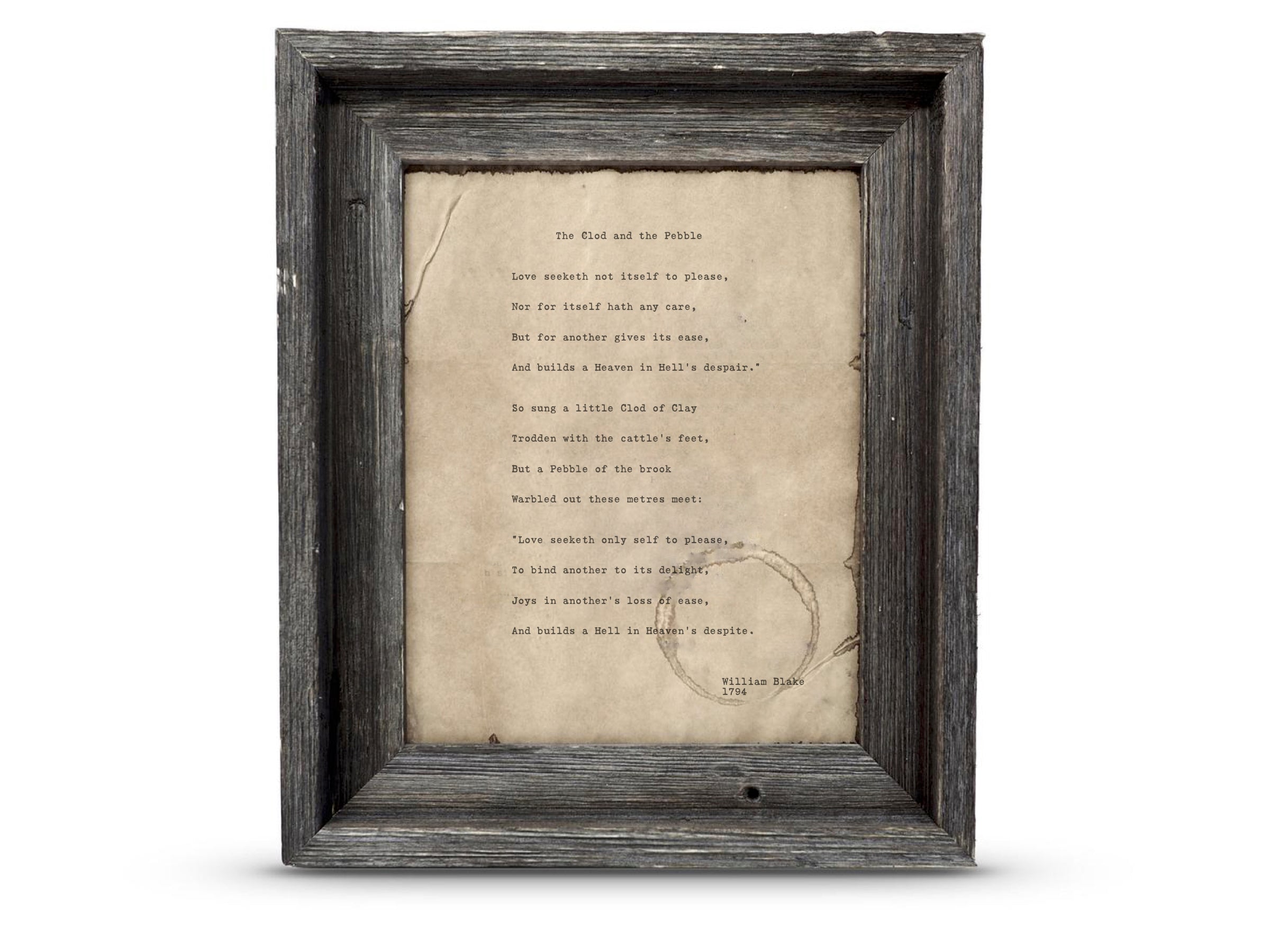 The Clod and the Pebble by William Blake