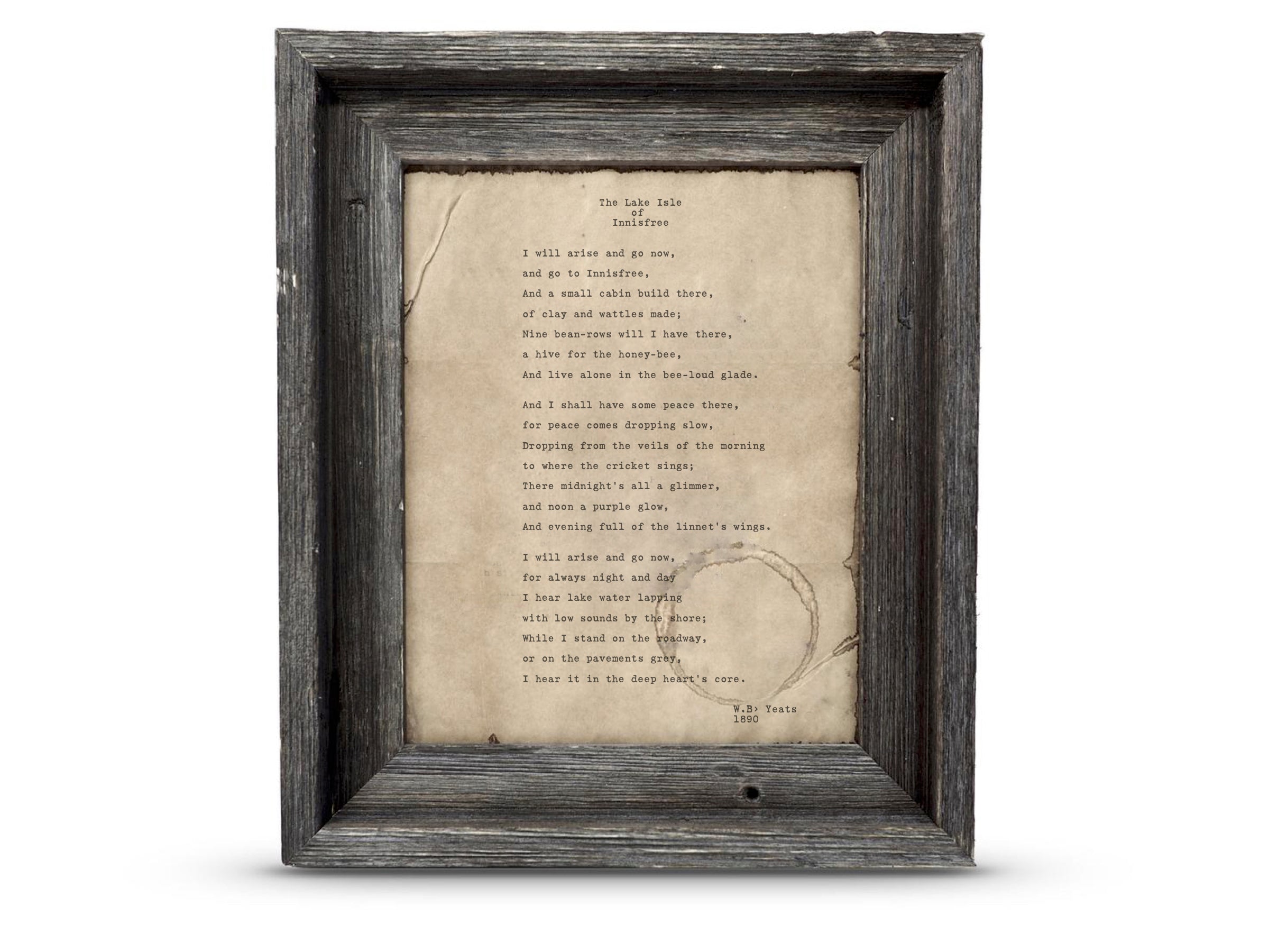 The Lake Isle of Innisfree by W. B. Yeats