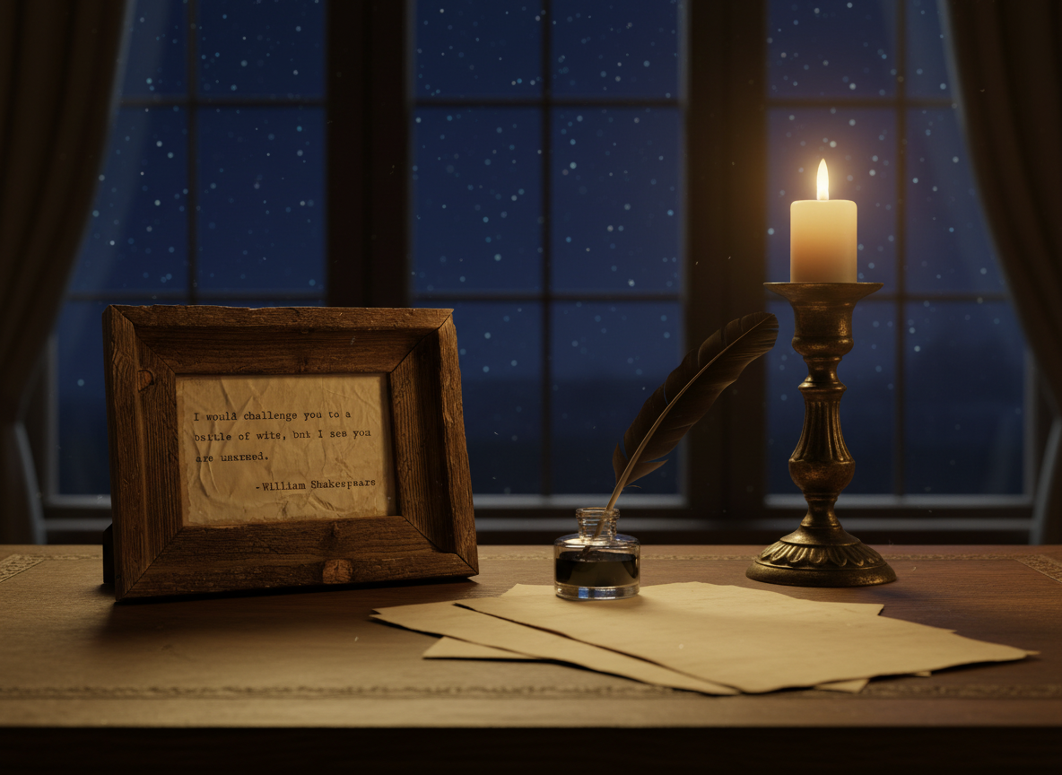 "Battle of Wits" Quote by William Shakespeare