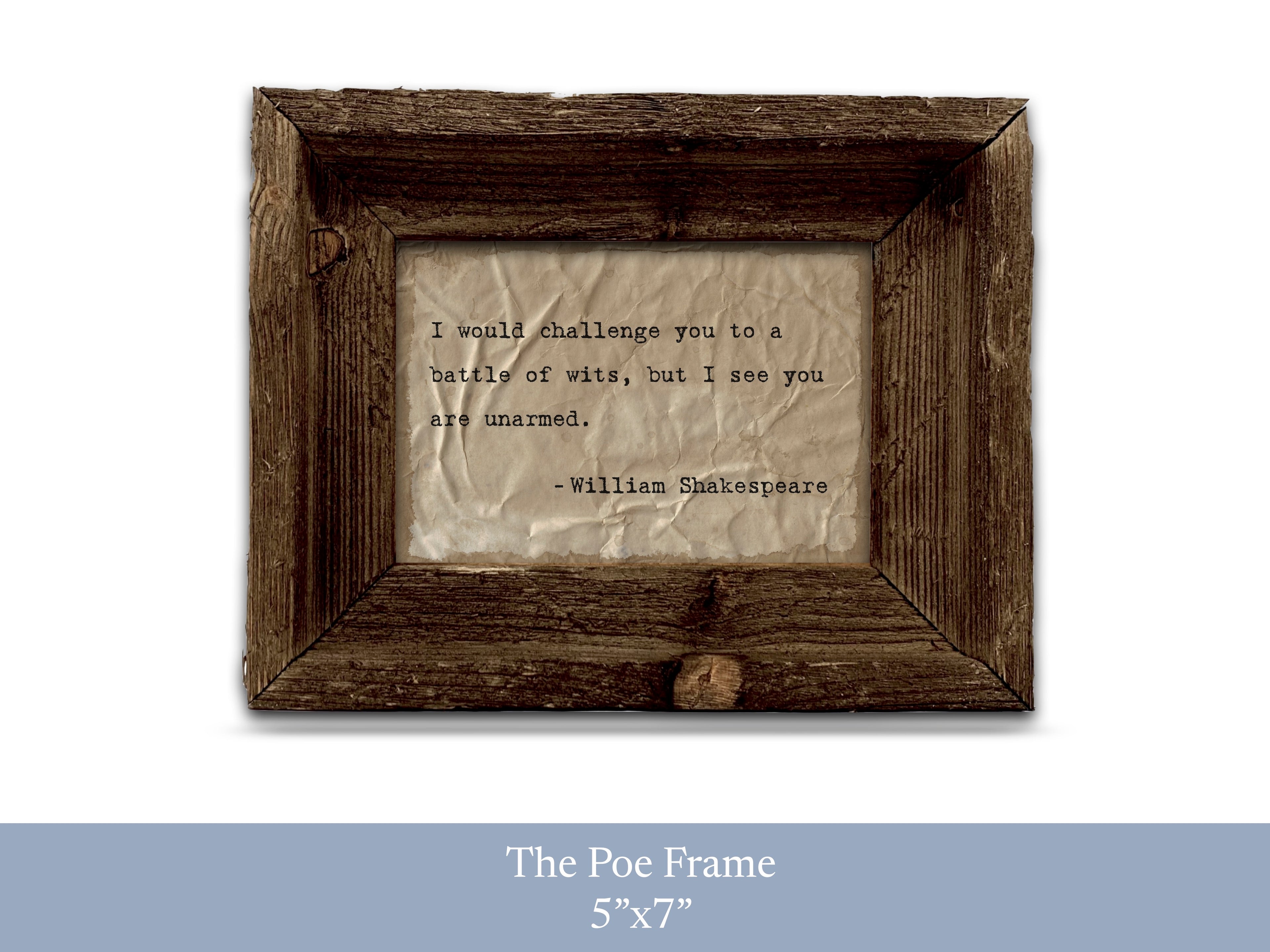 "Battle of Wits" Quote by William Shakespeare