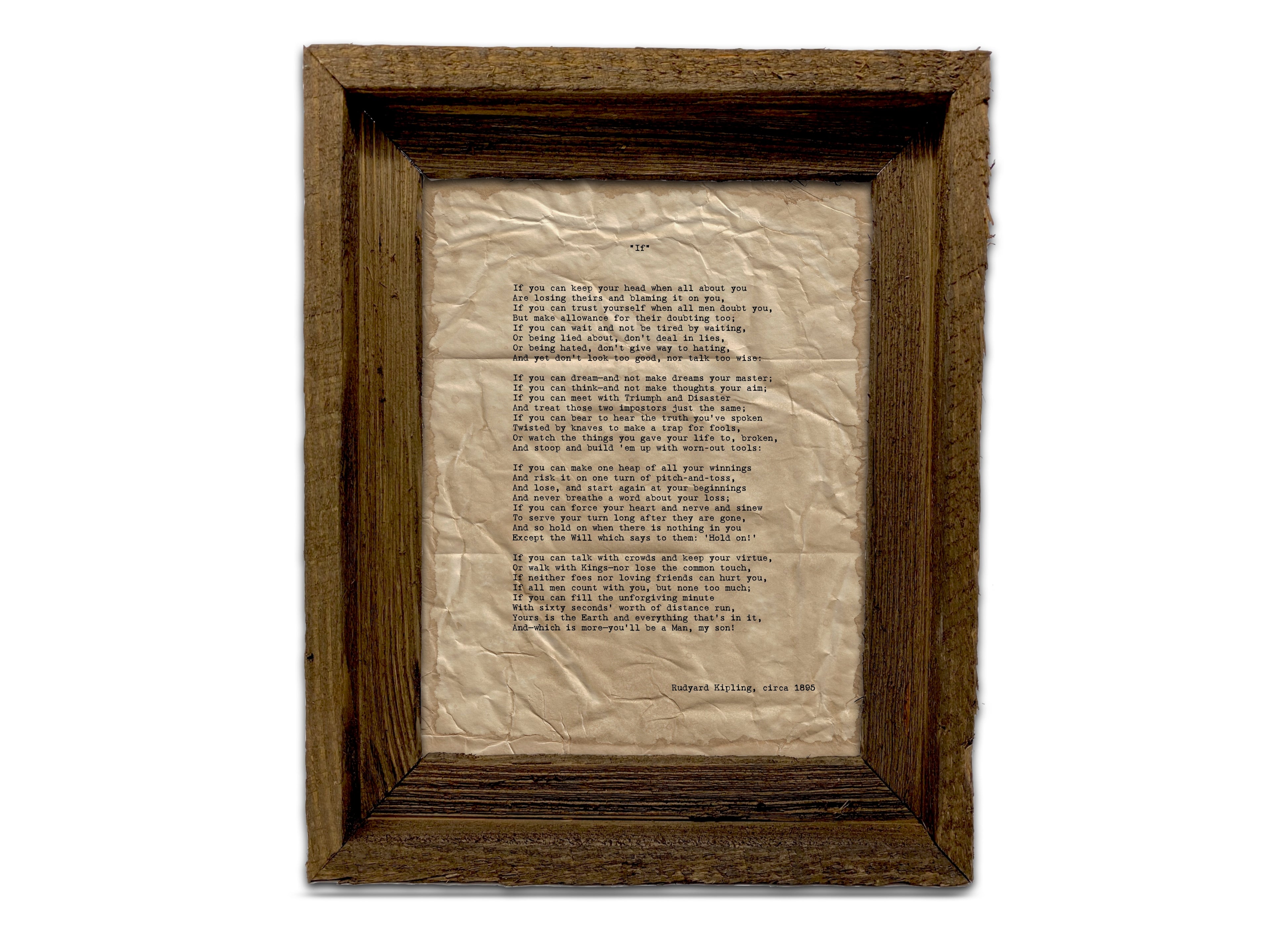 "If" by Rudyard Kipling