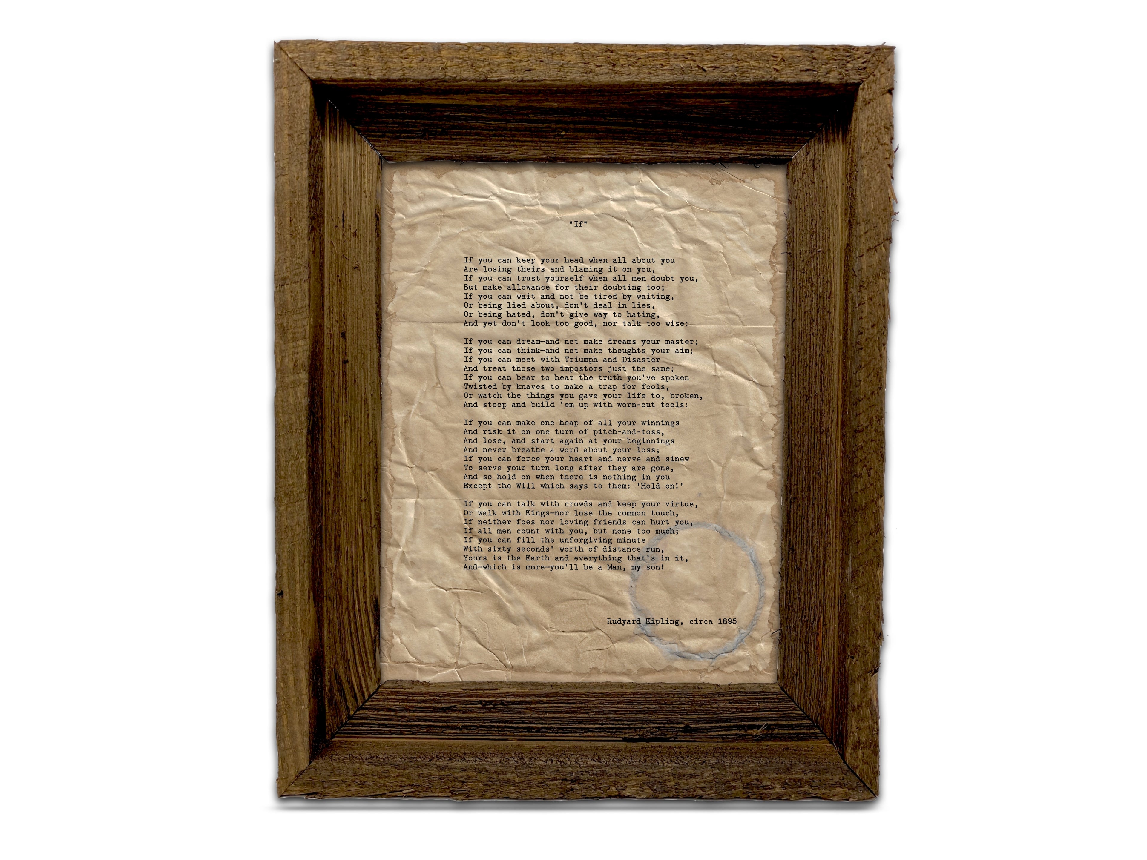 "If" by Rudyard Kipling