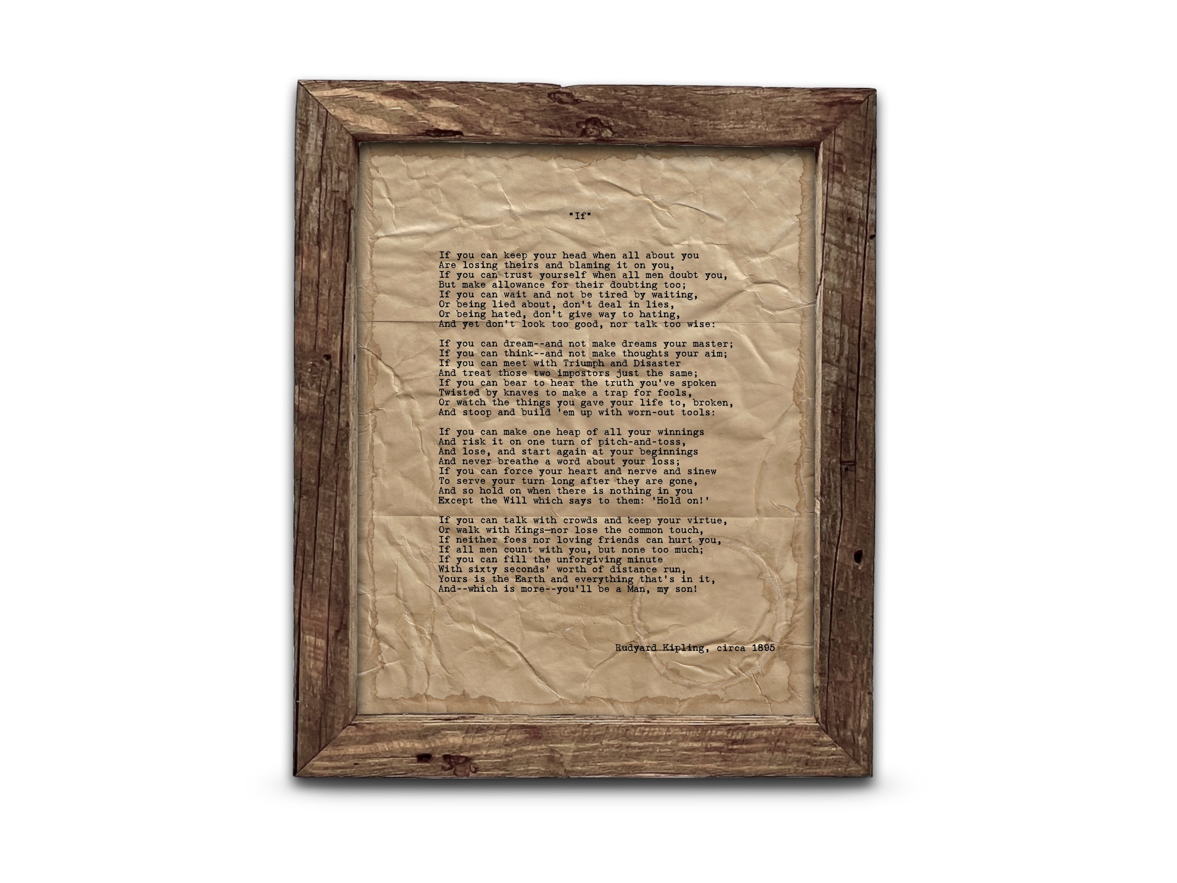 "If" by Rudyard Kipling