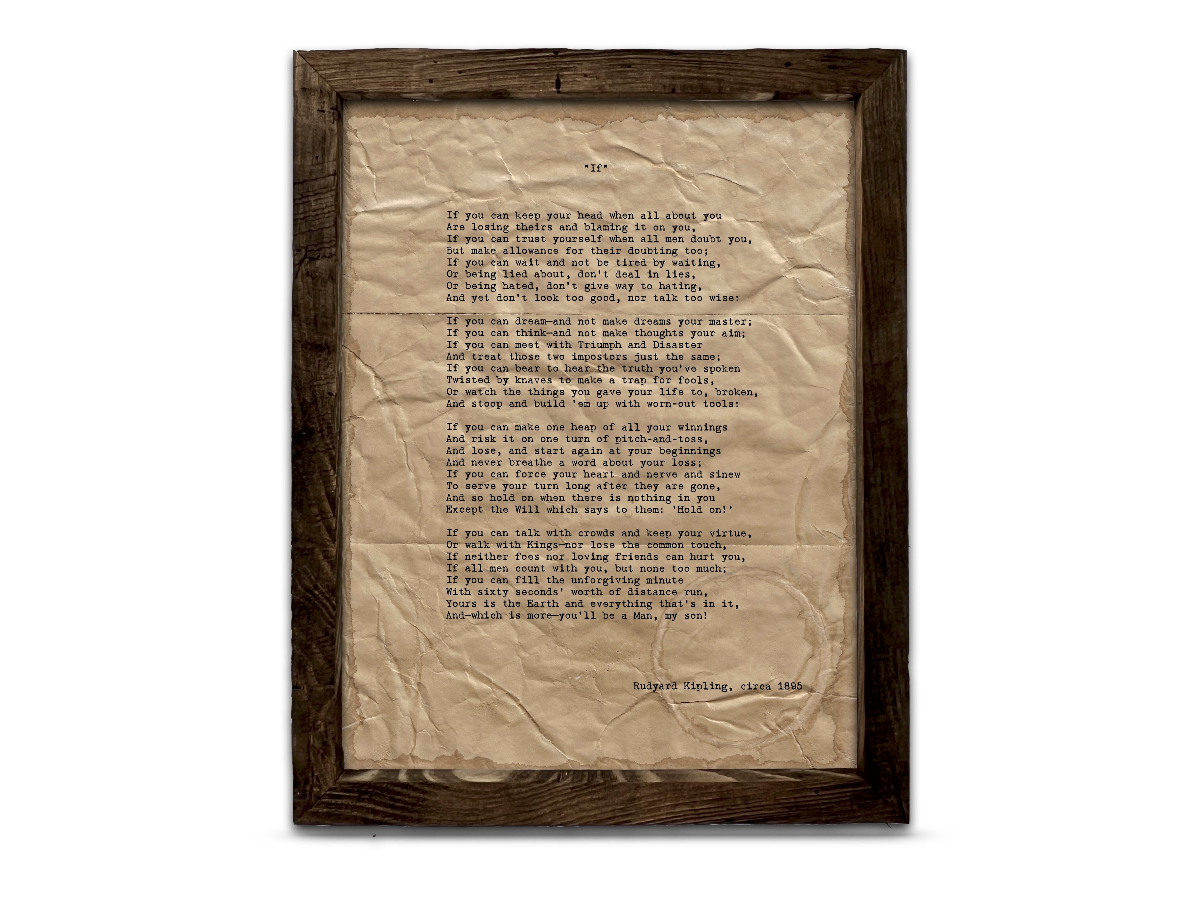 "If" by Rudyard Kipling