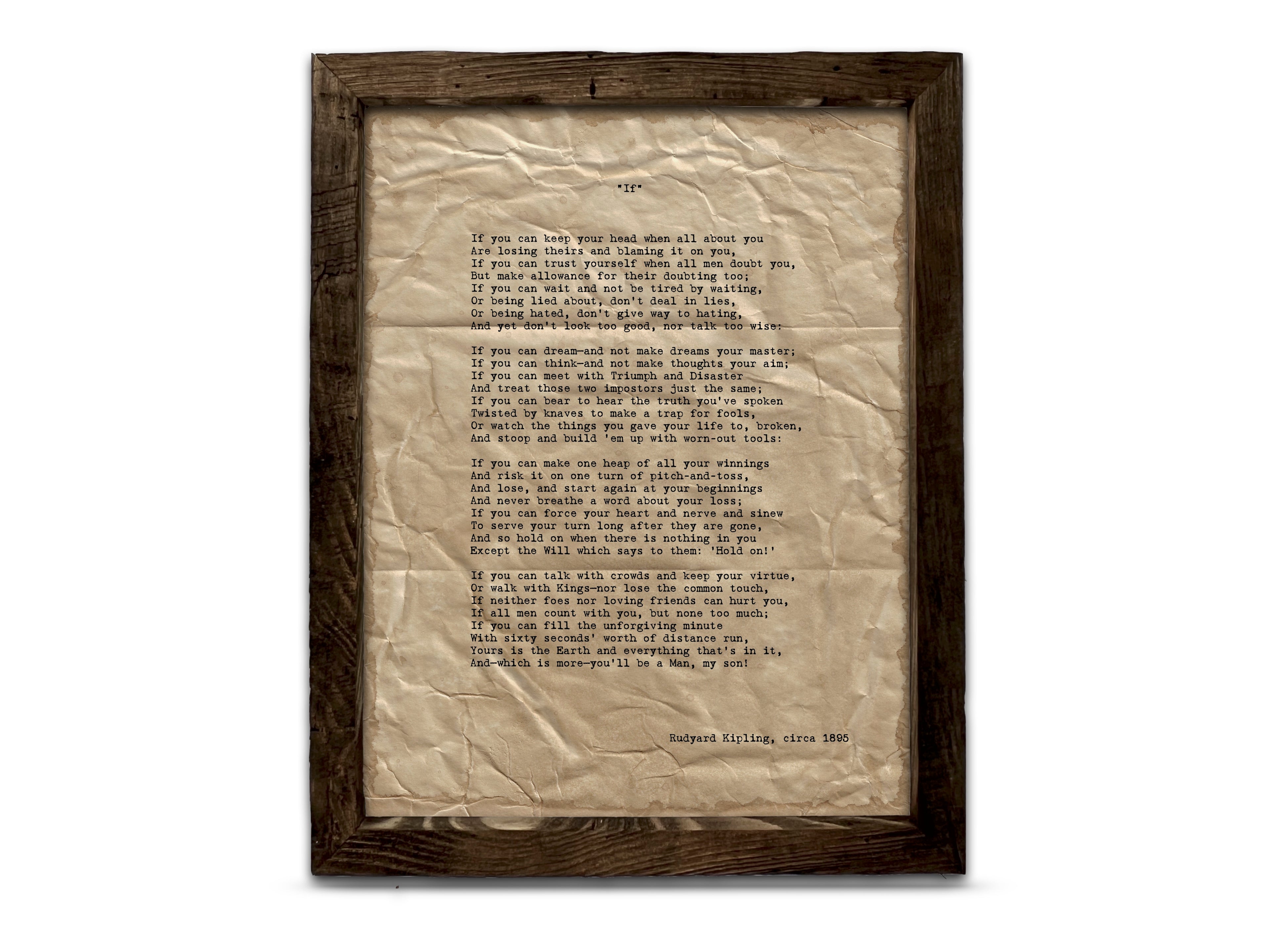 "If" by Rudyard Kipling