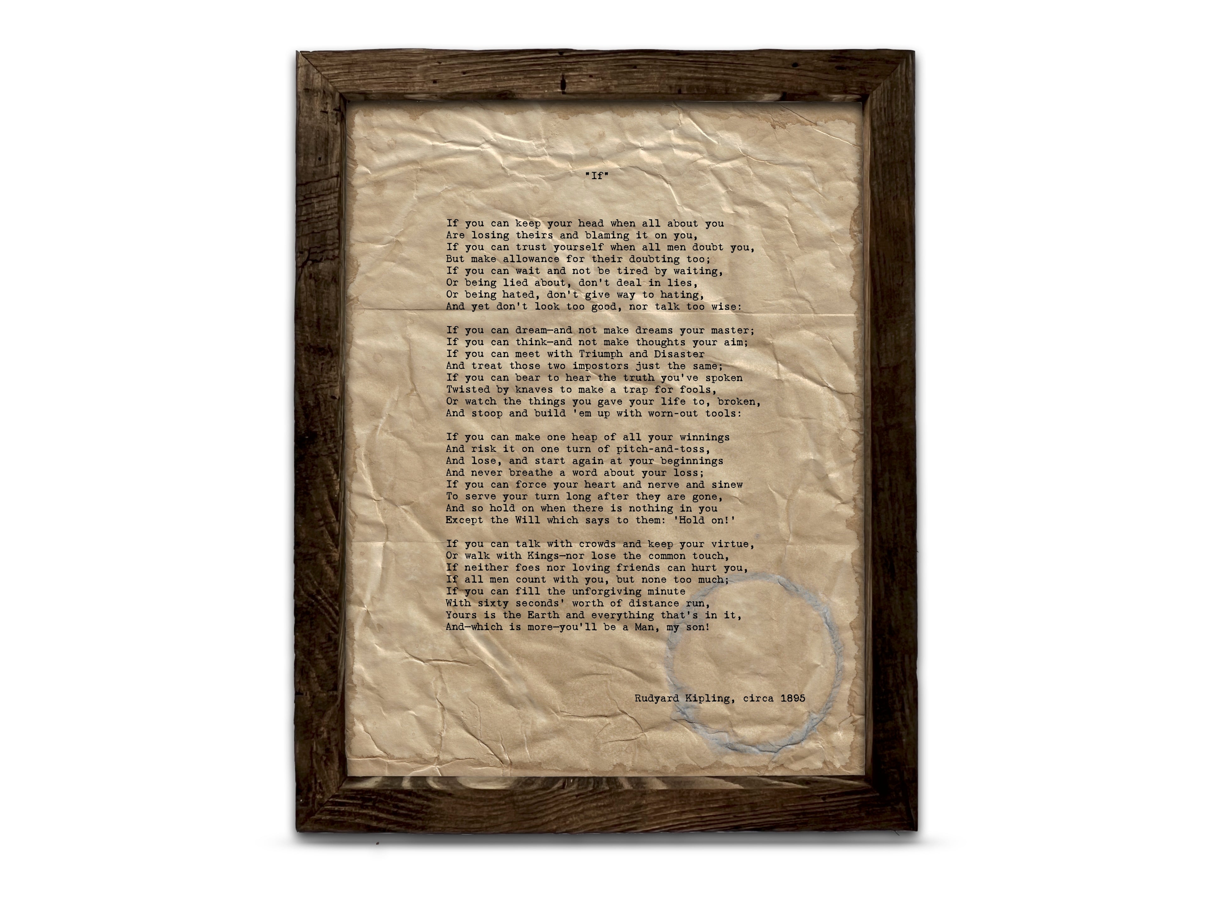 "If" by Rudyard Kipling