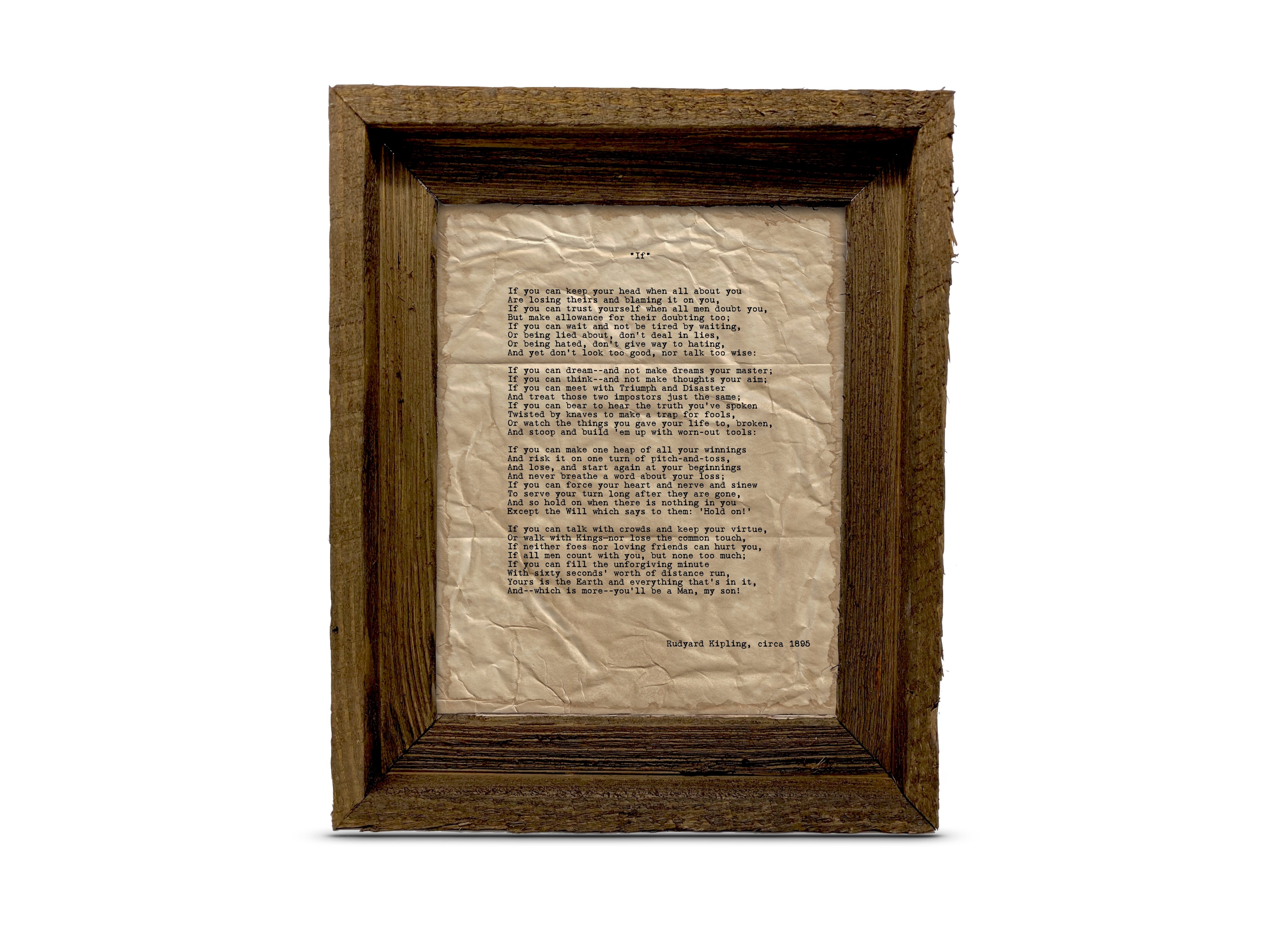 "If" by Rudyard Kipling