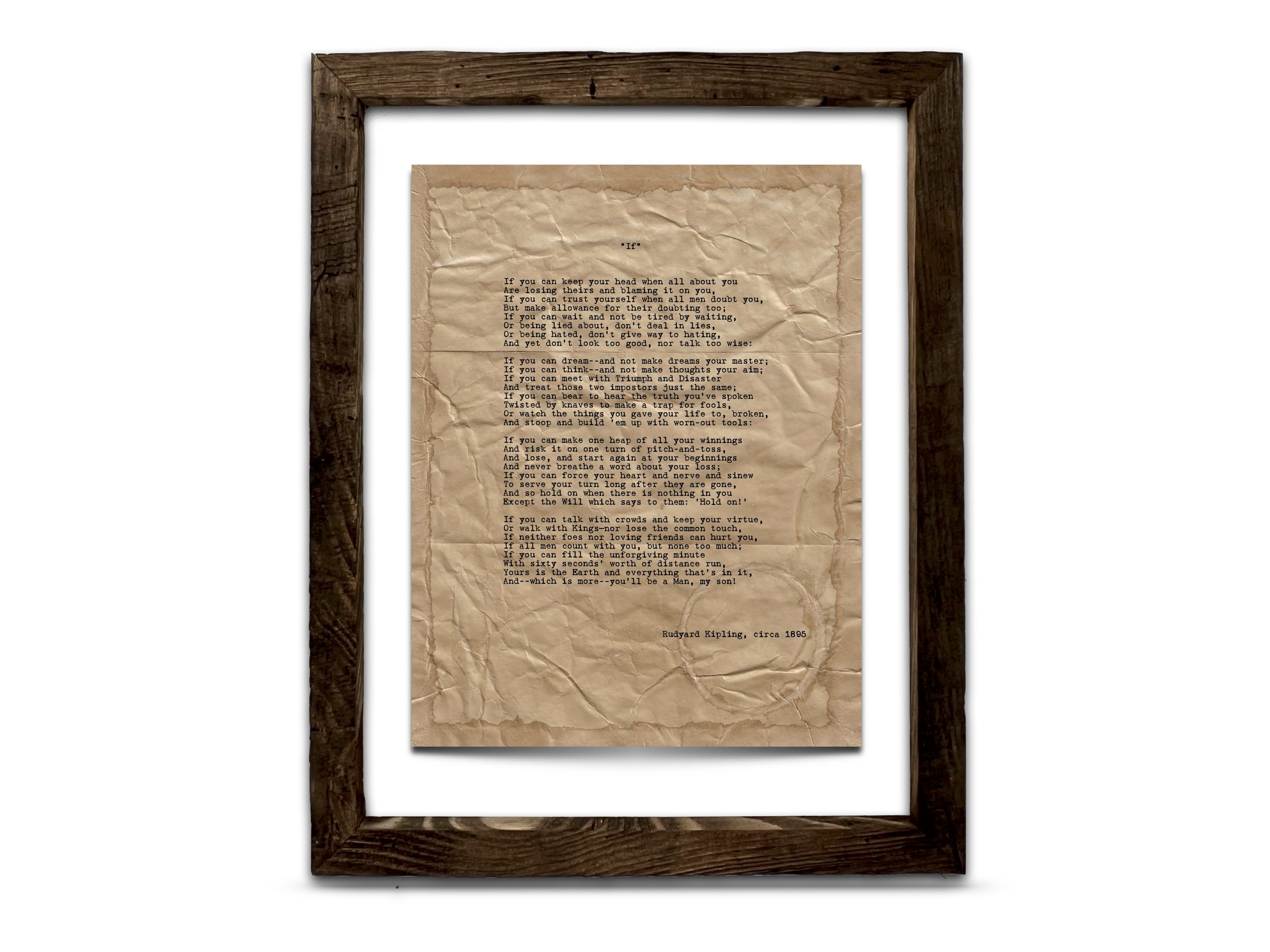 "If" by Rudyard Kipling