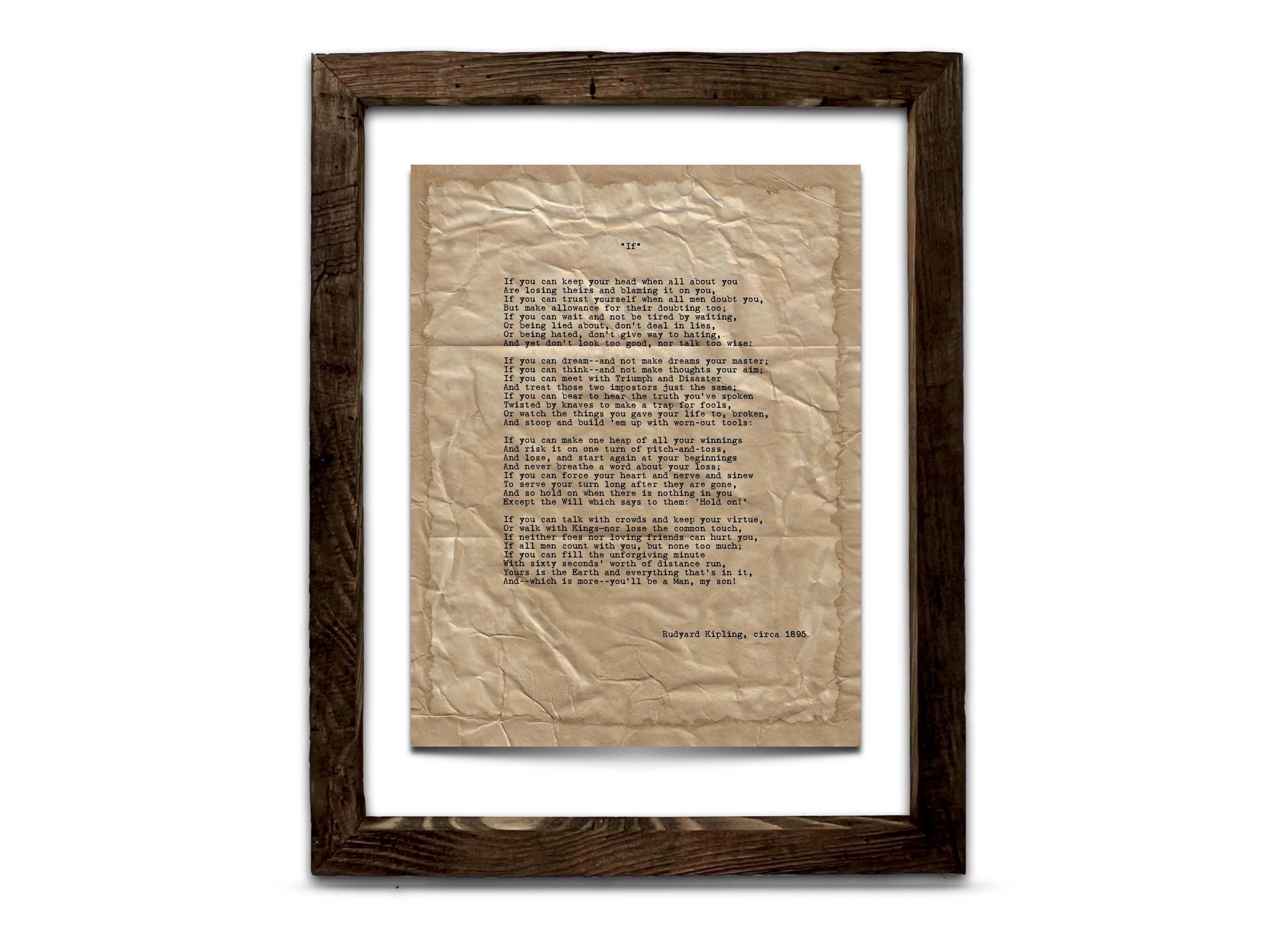 "If" by Rudyard Kipling