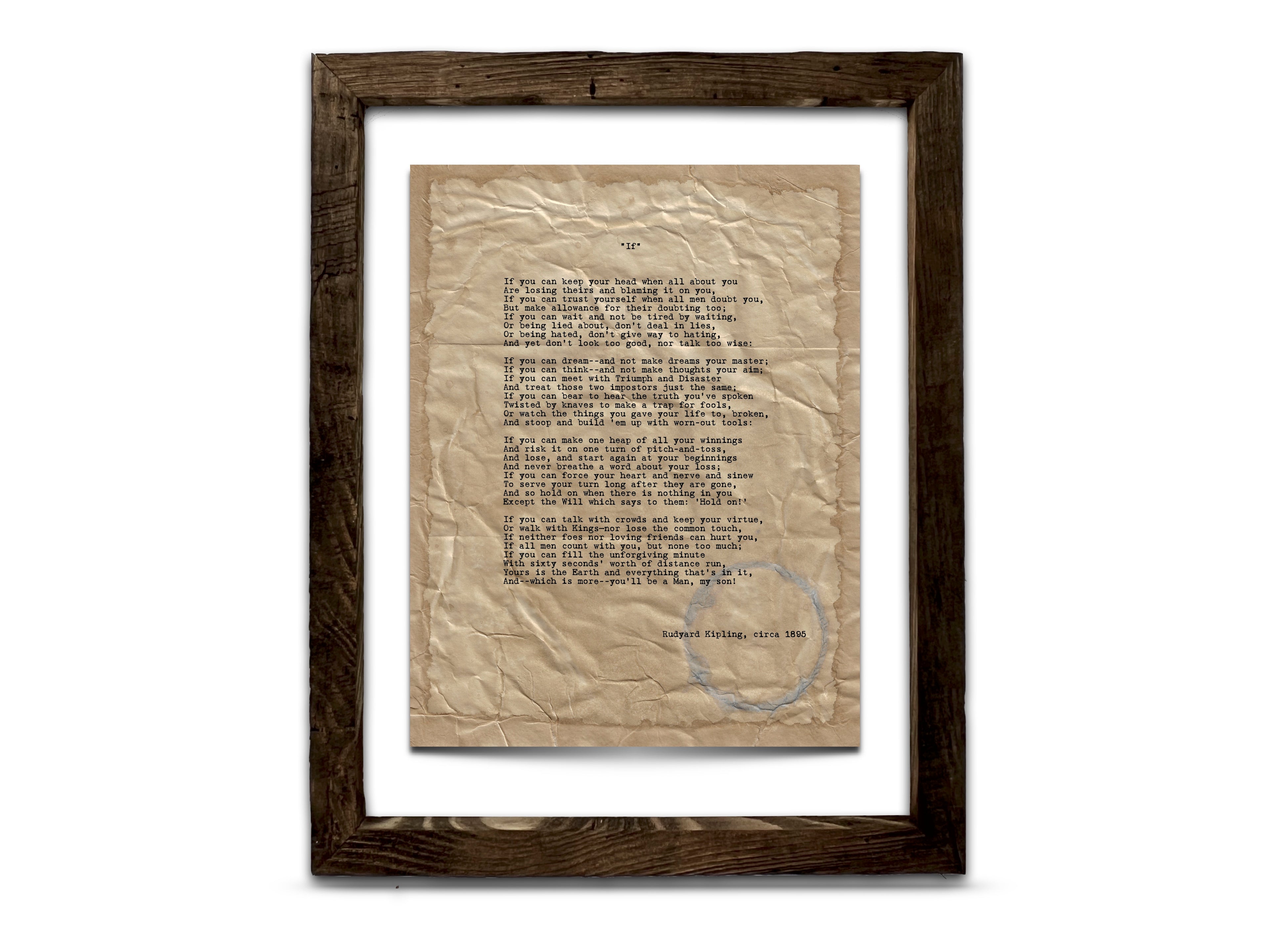 "If" by Rudyard Kipling