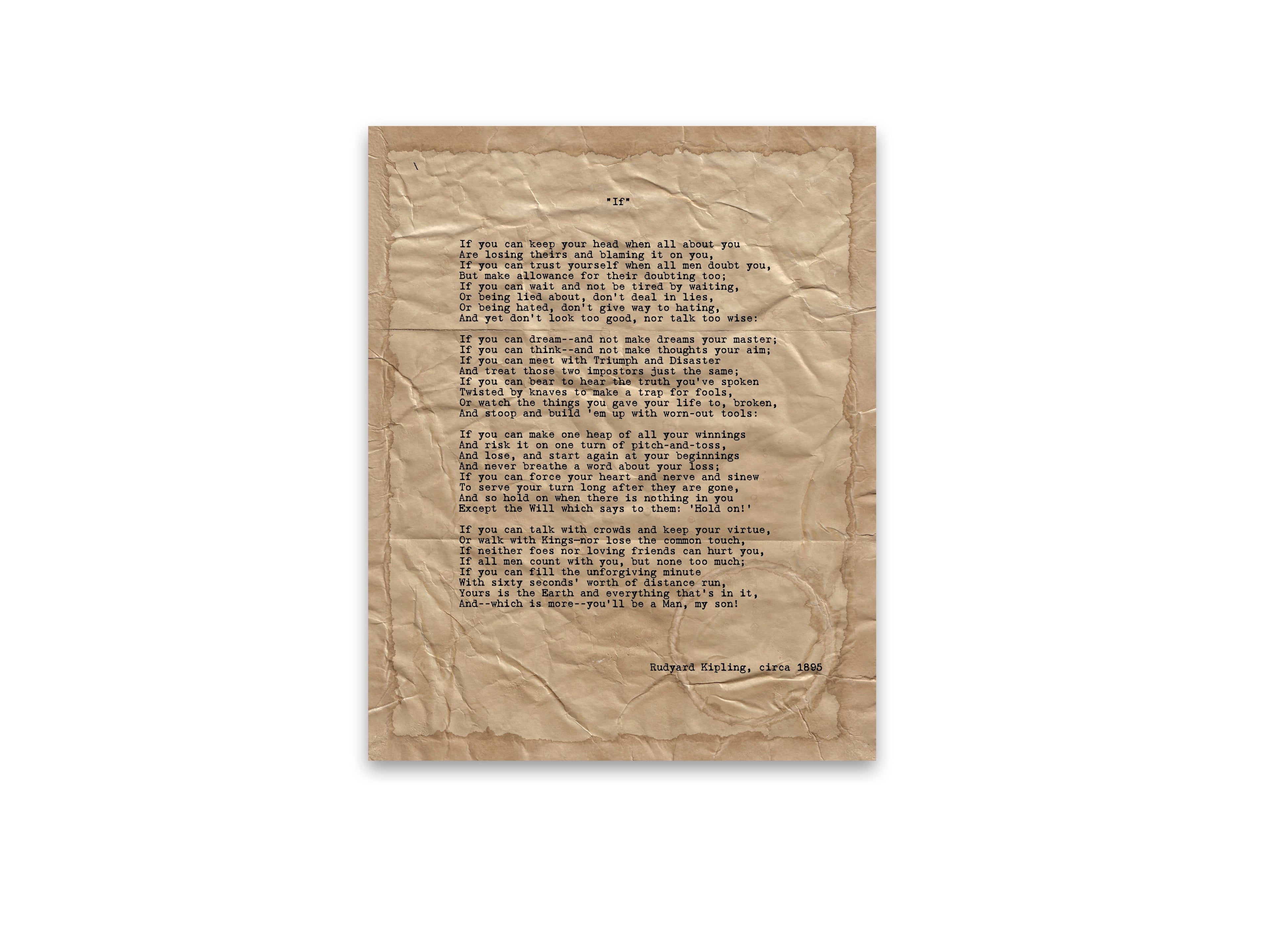 "If" by Rudyard Kipling