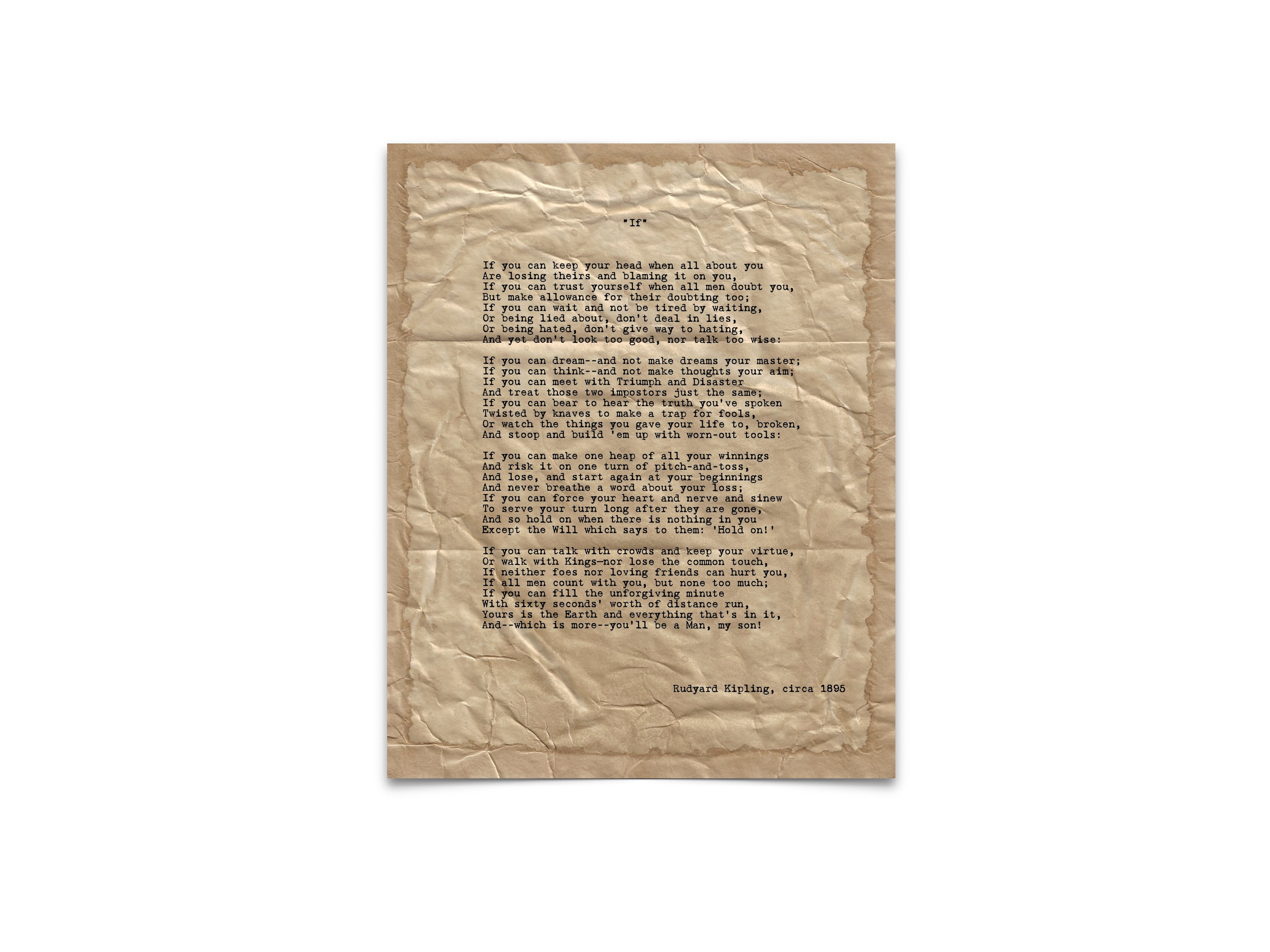 "If" by Rudyard Kipling