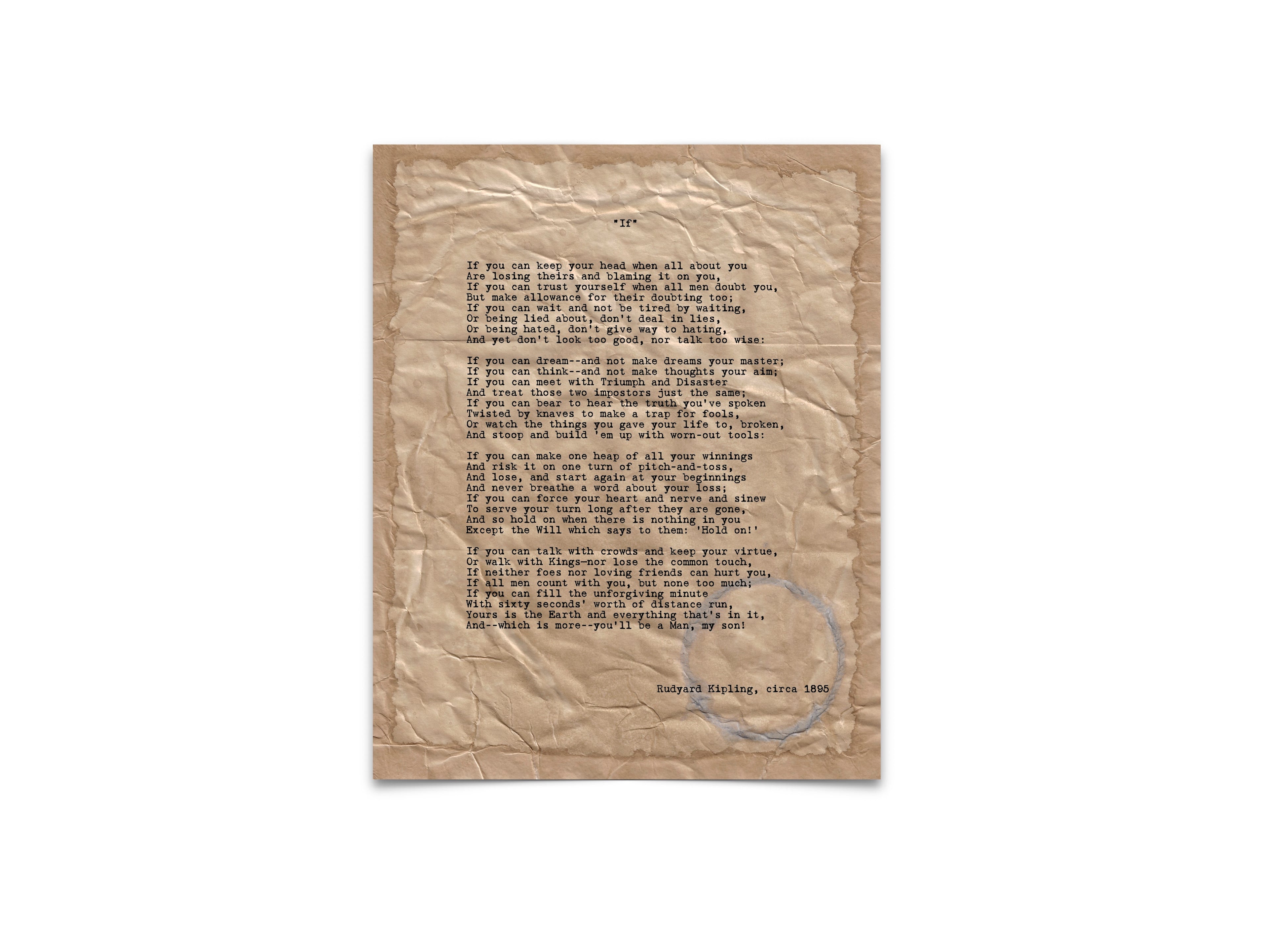 "If" by Rudyard Kipling