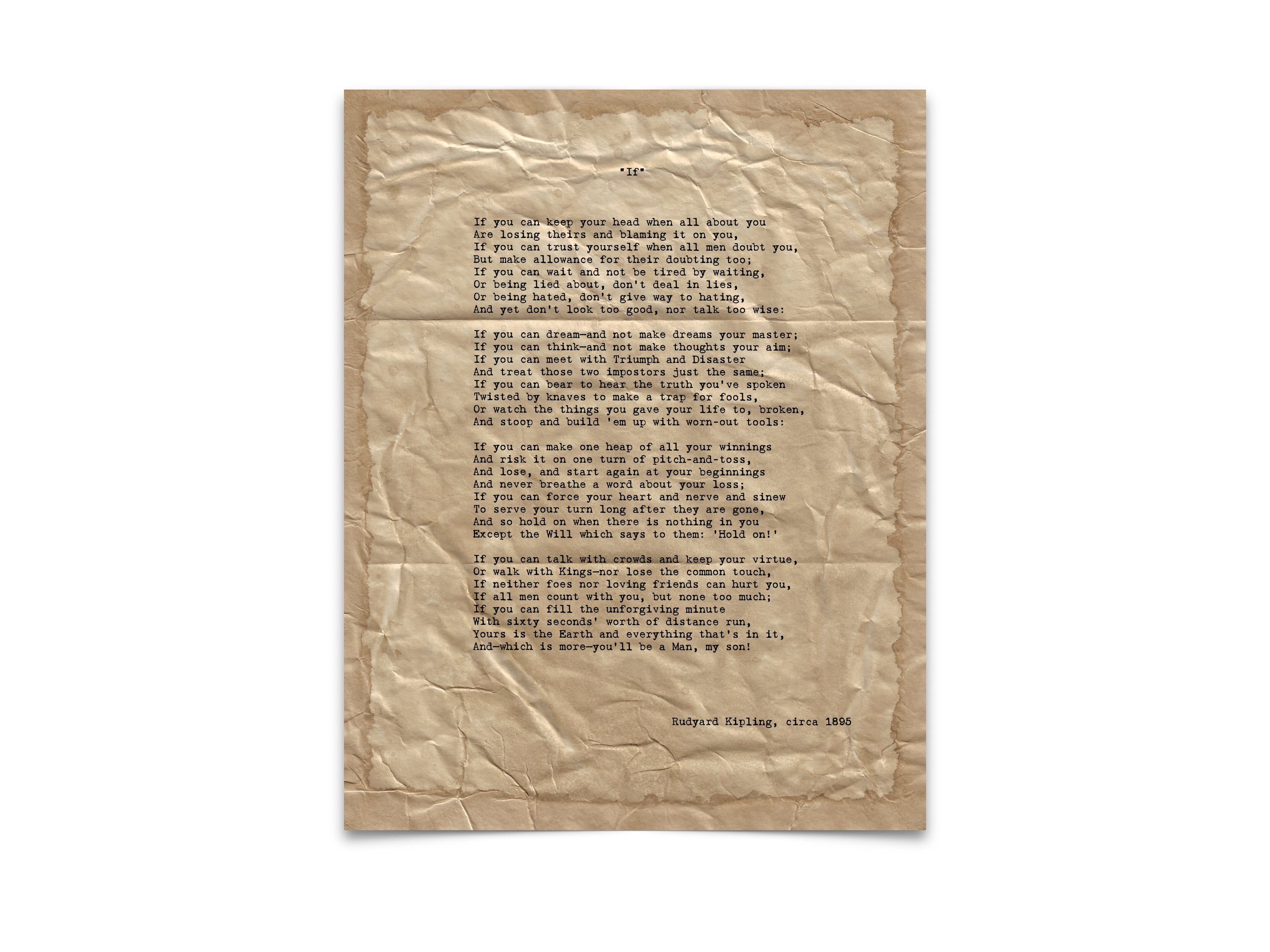 "If" by Rudyard Kipling