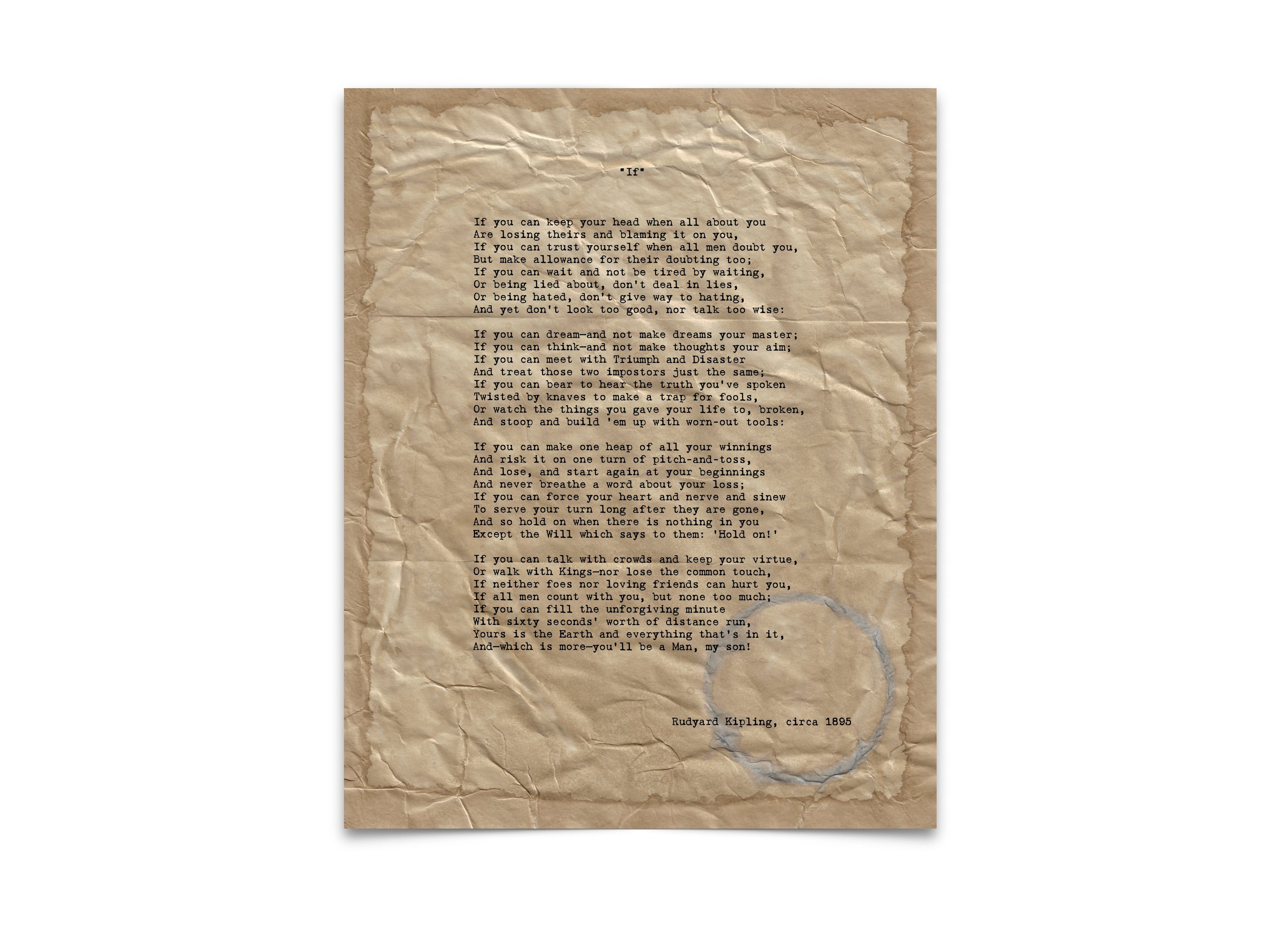 "If" by Rudyard Kipling