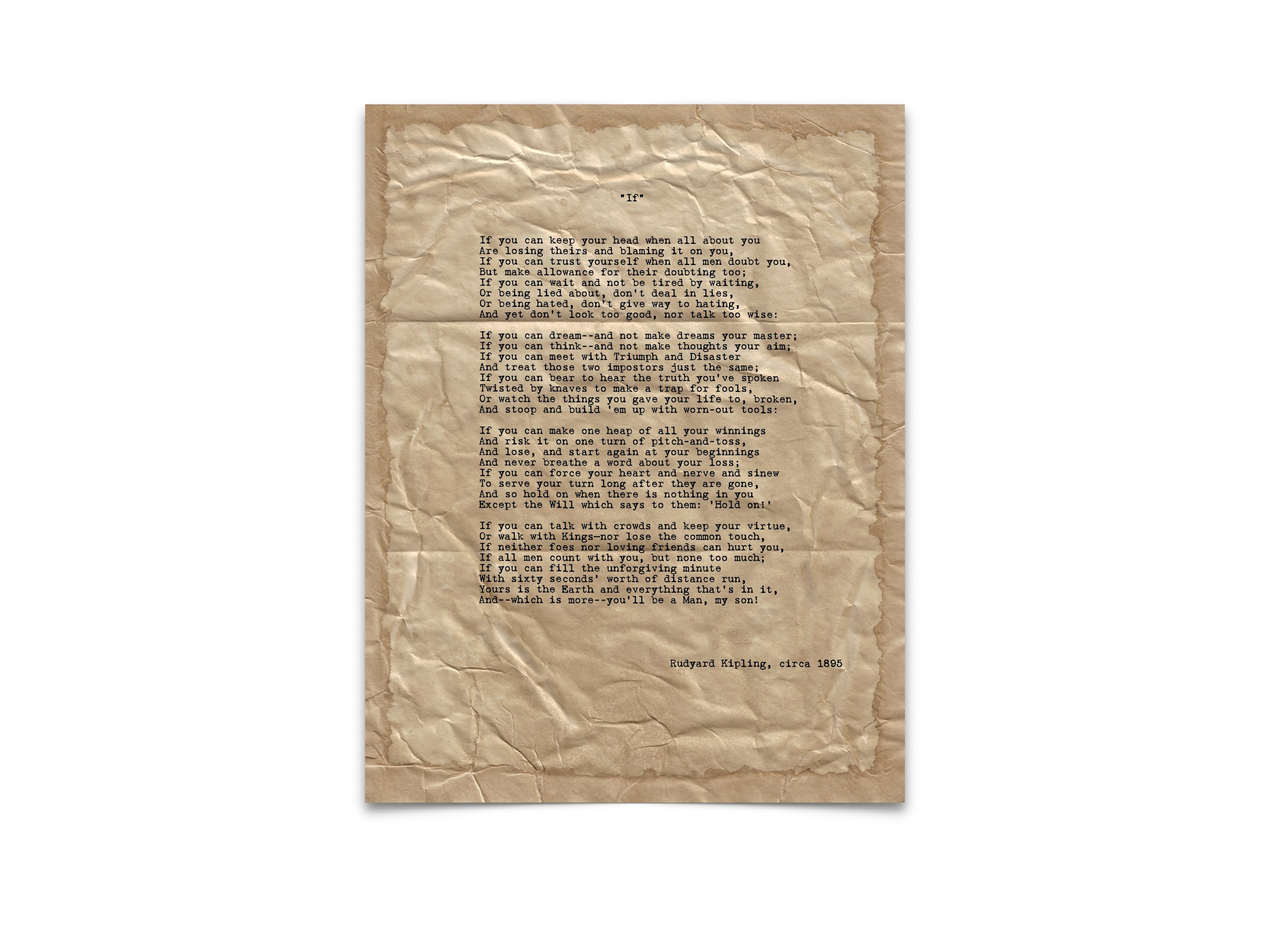 "If" by Rudyard Kipling