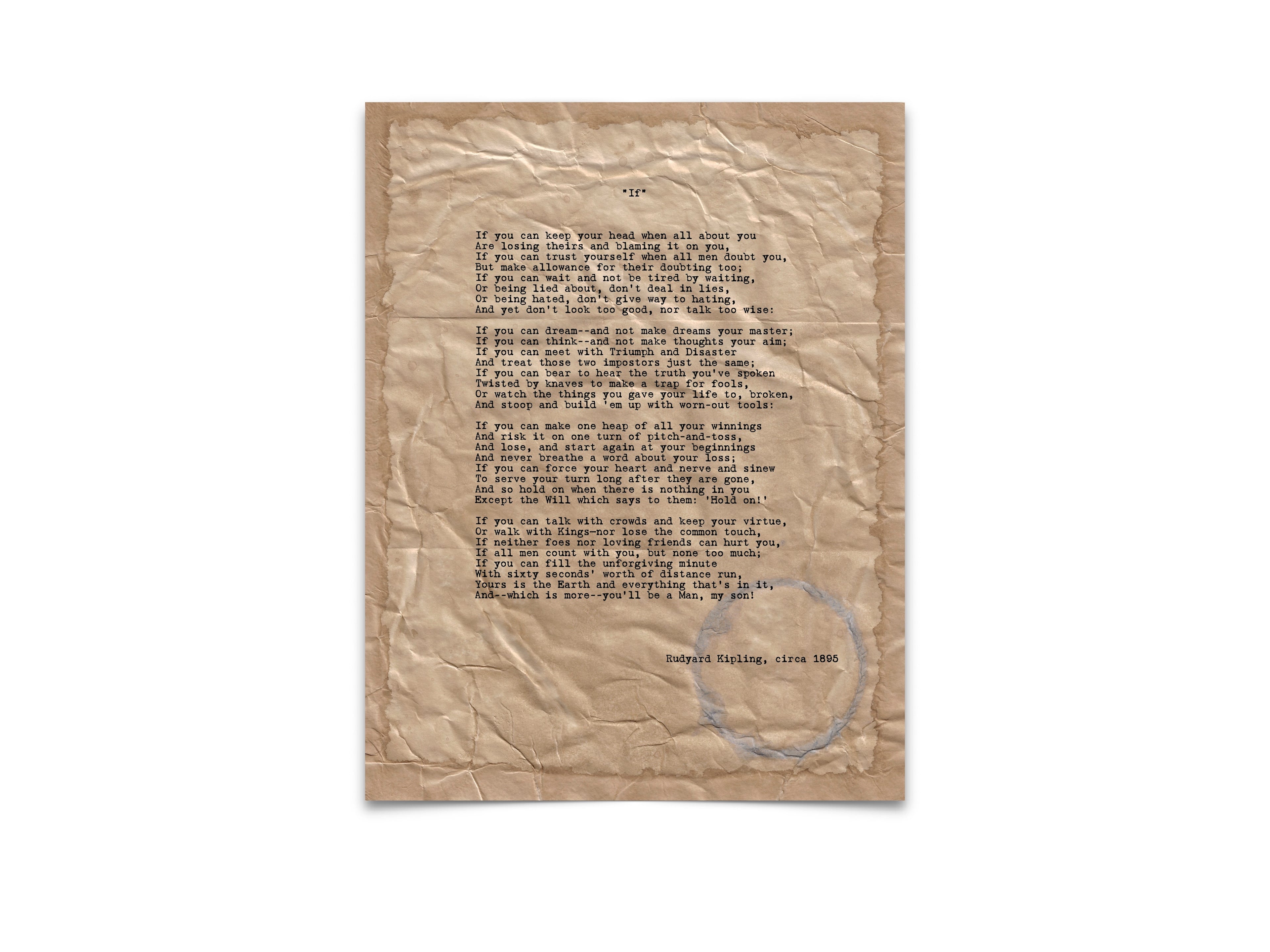 "If" by Rudyard Kipling