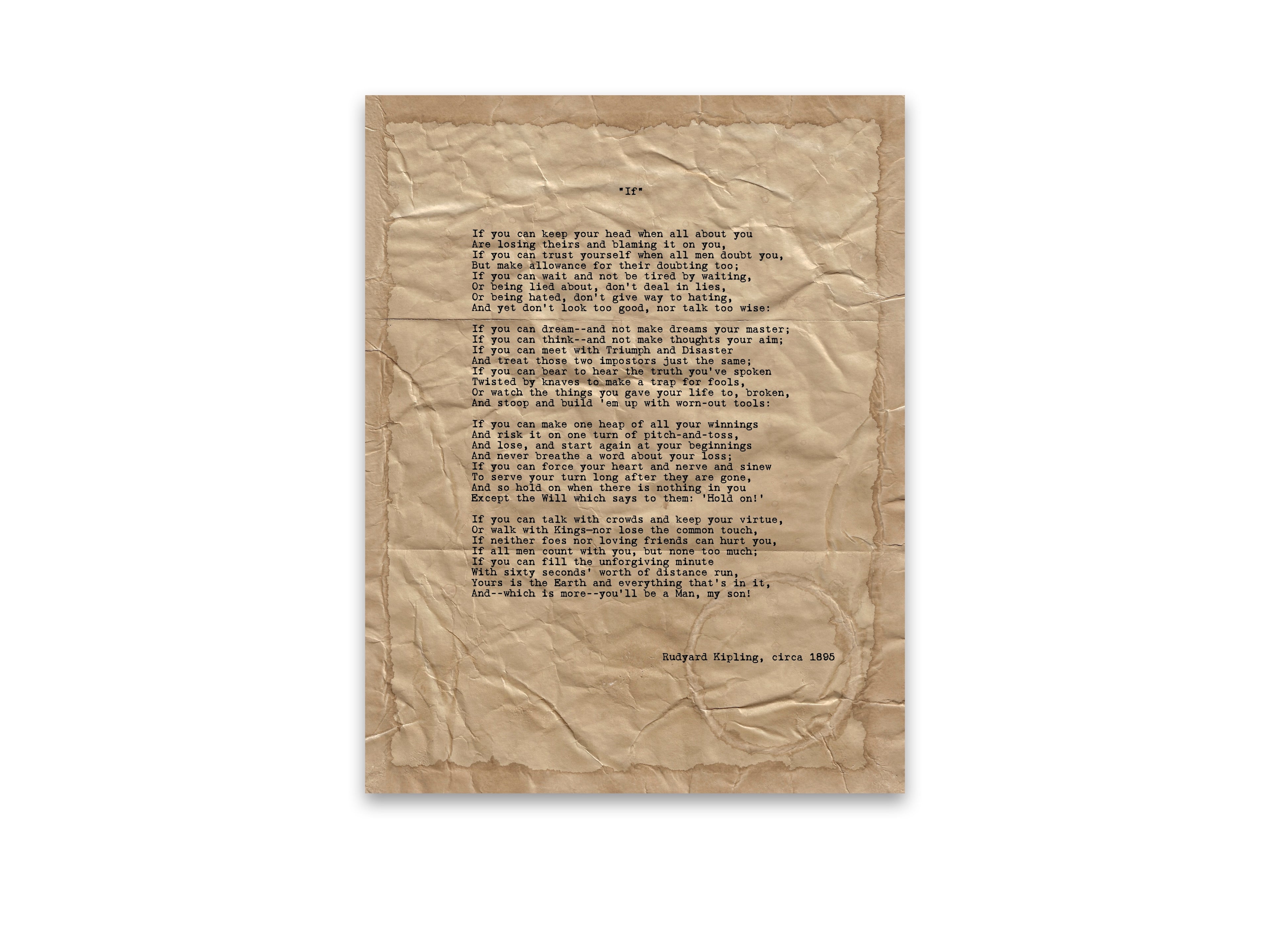 "If" by Rudyard Kipling