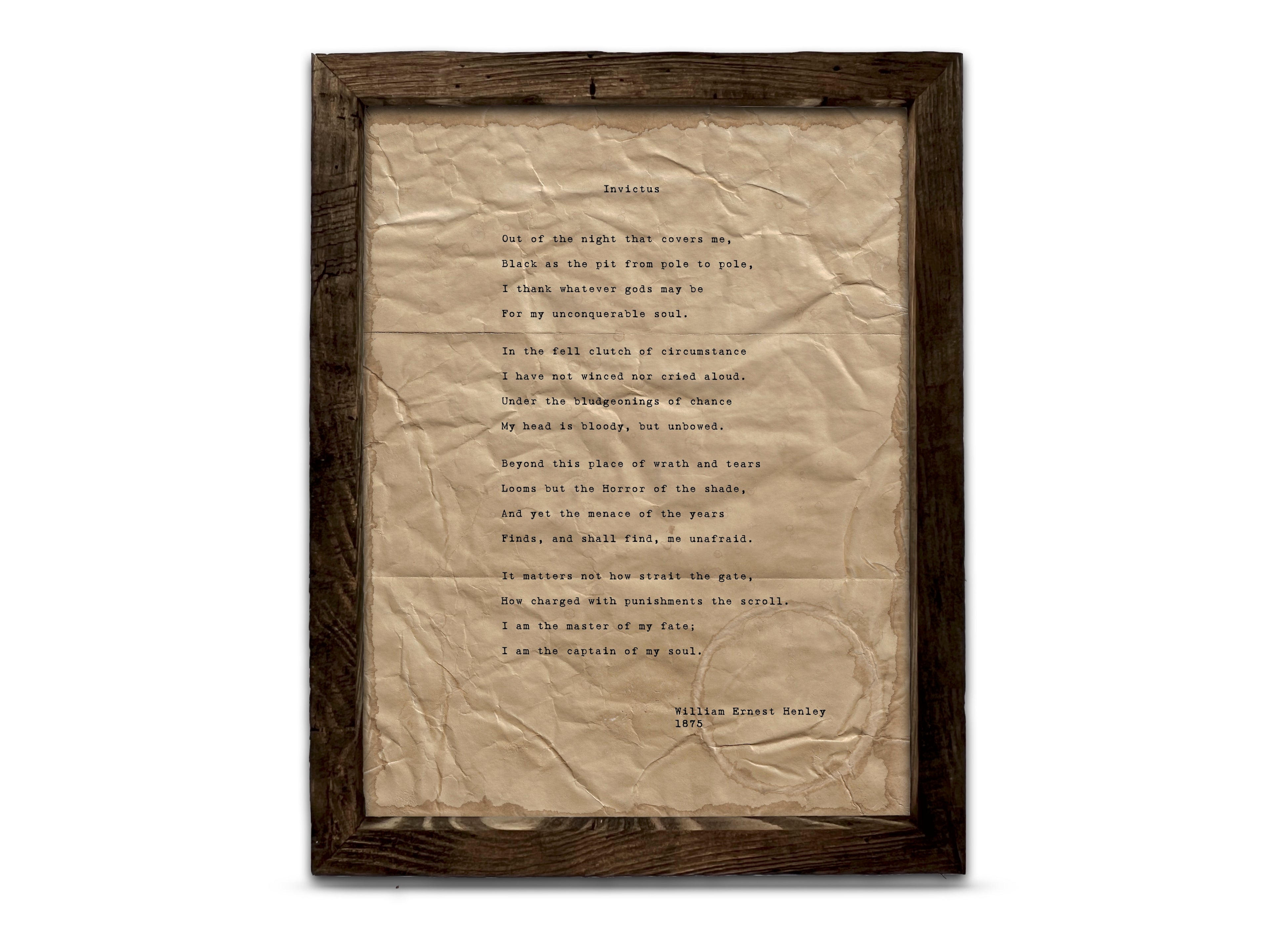 Invictus by William Ernest Henley