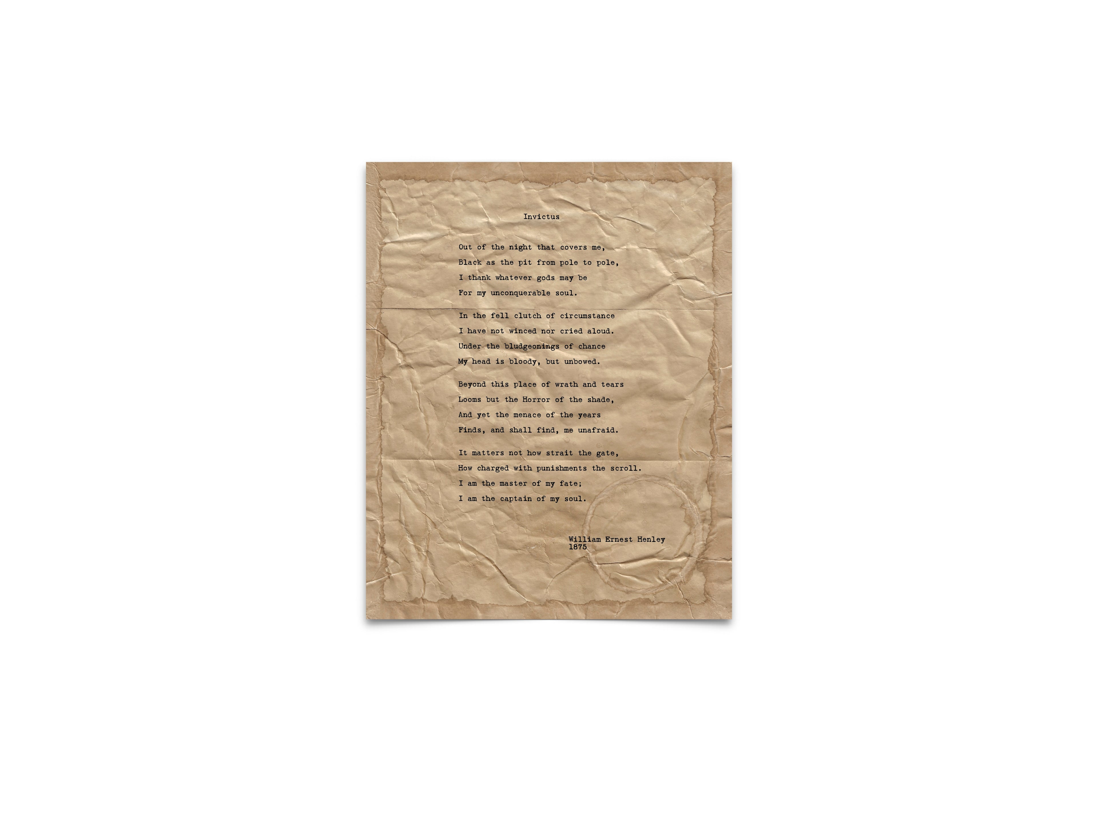 Invictus by William Ernest Henley