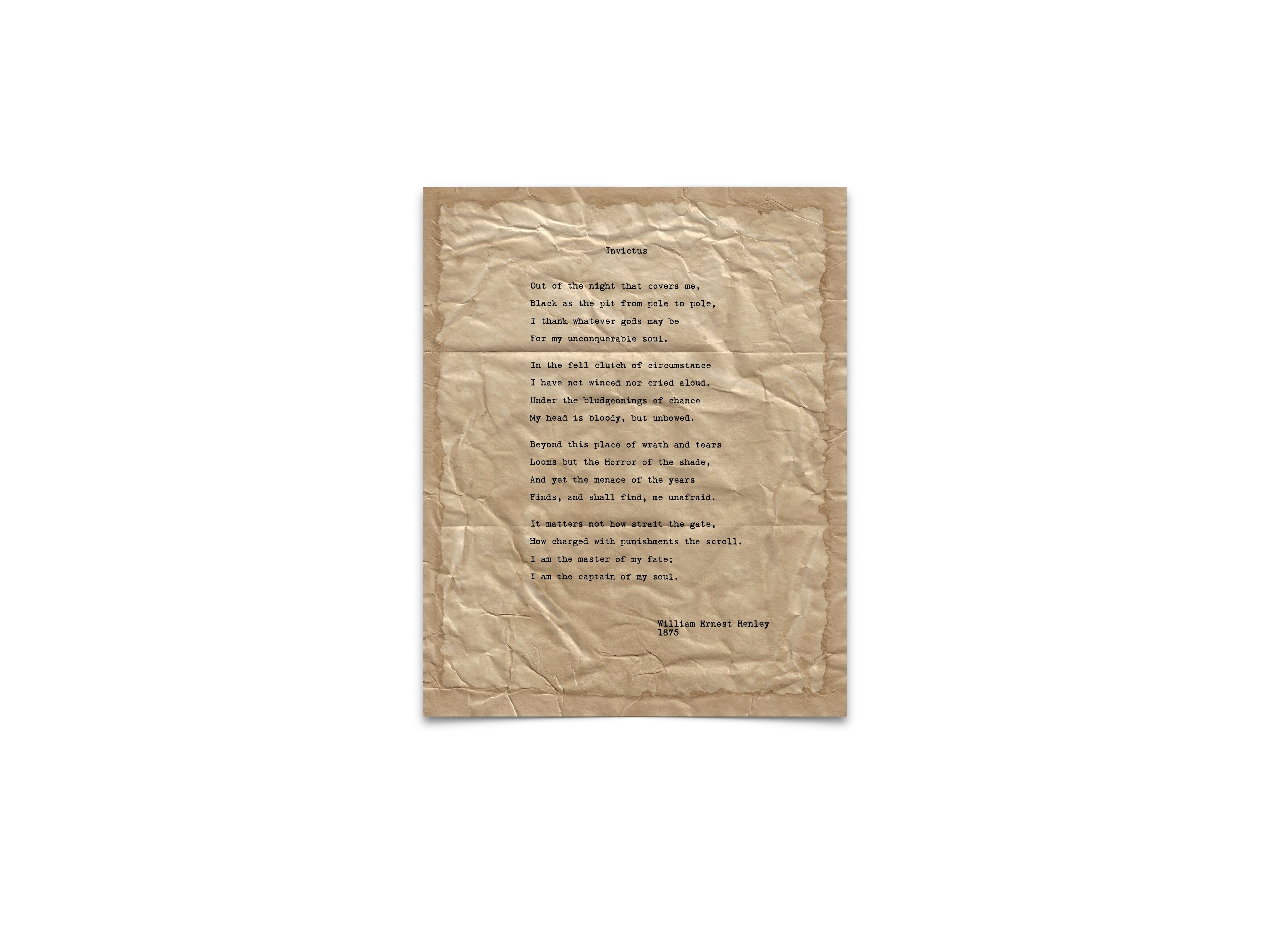 Invictus by William Ernest Henley