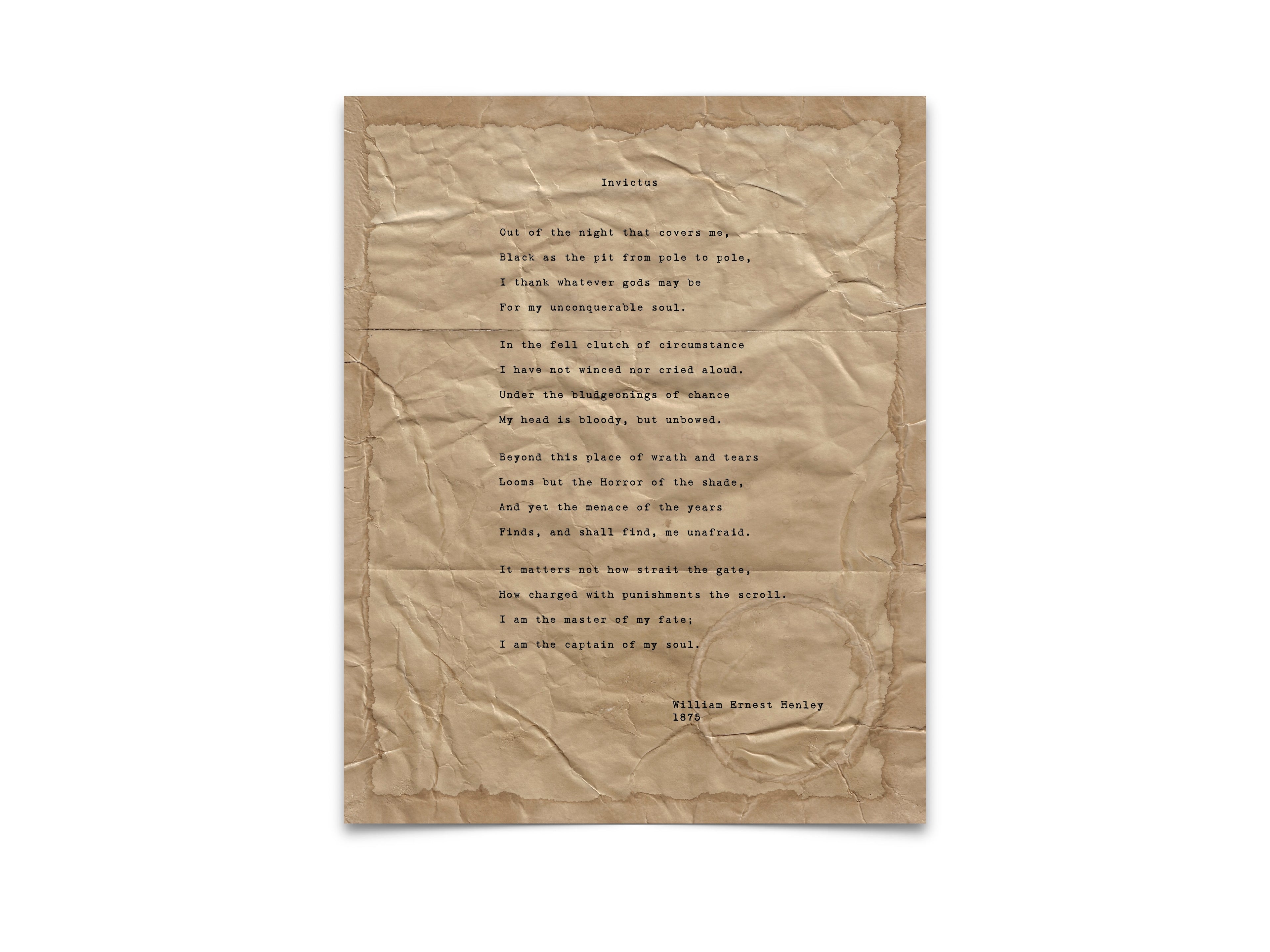 Invictus by William Ernest Henley