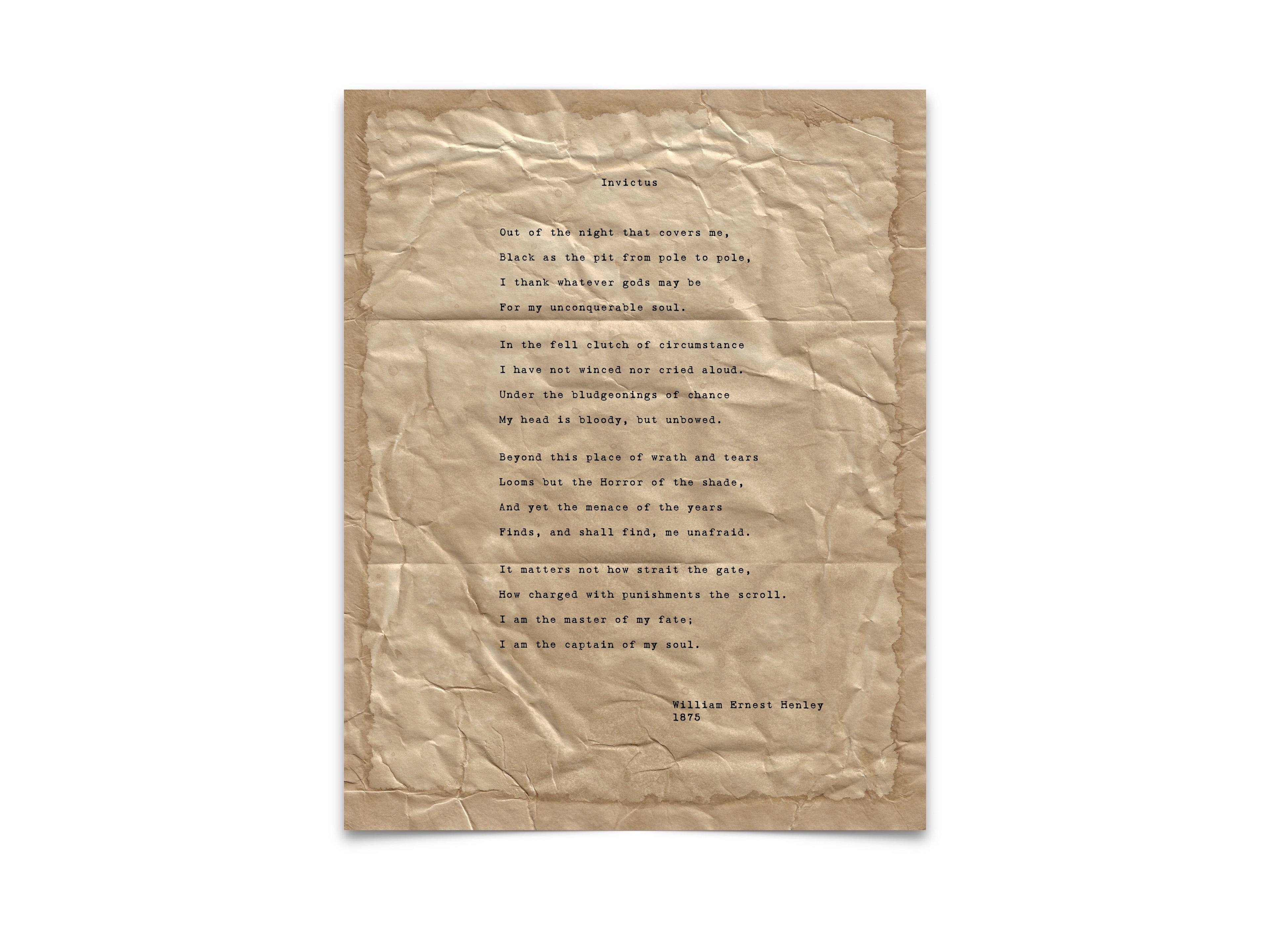 Invictus by William Ernest Henley