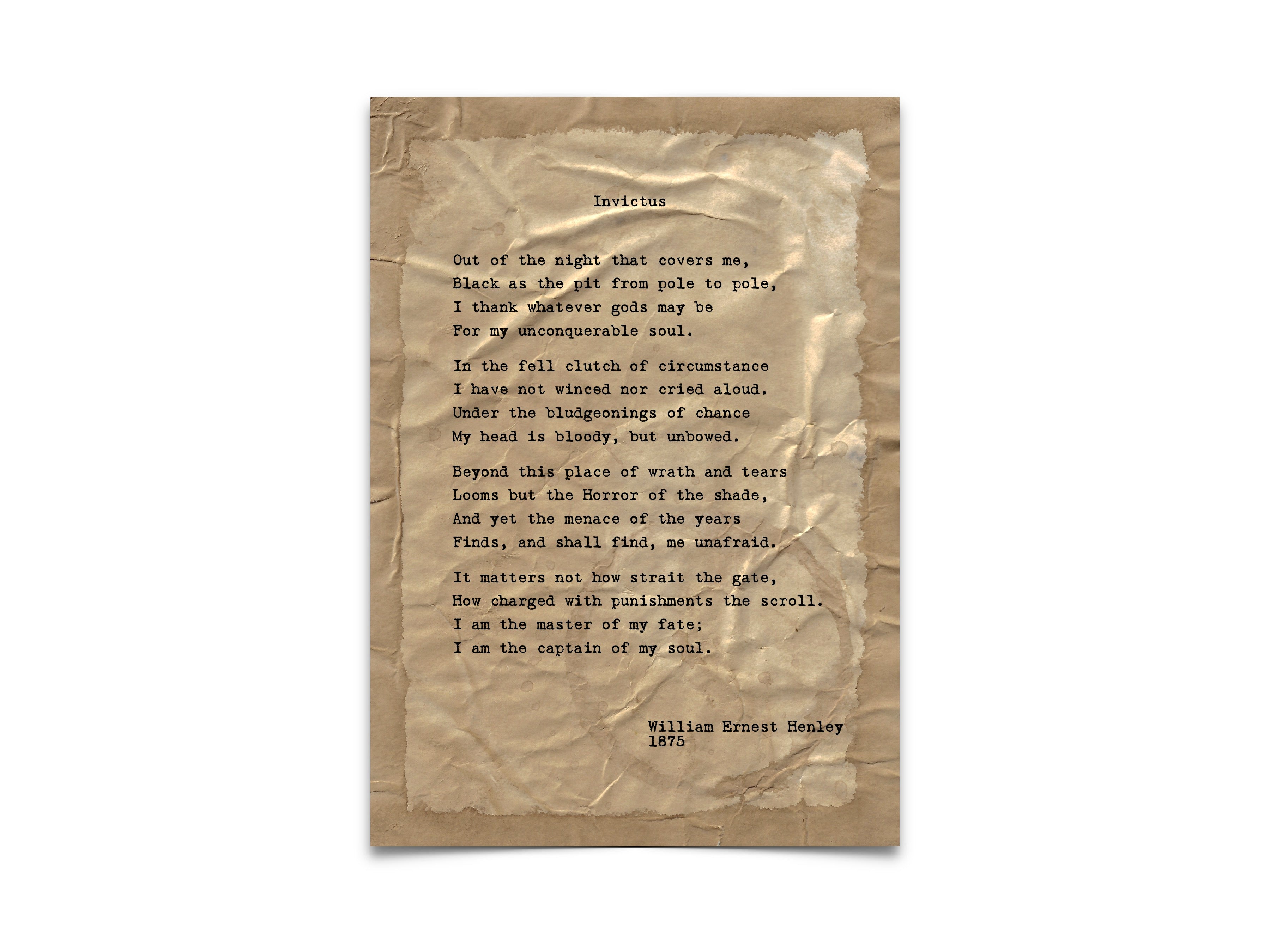 Invictus by William Ernest Henley