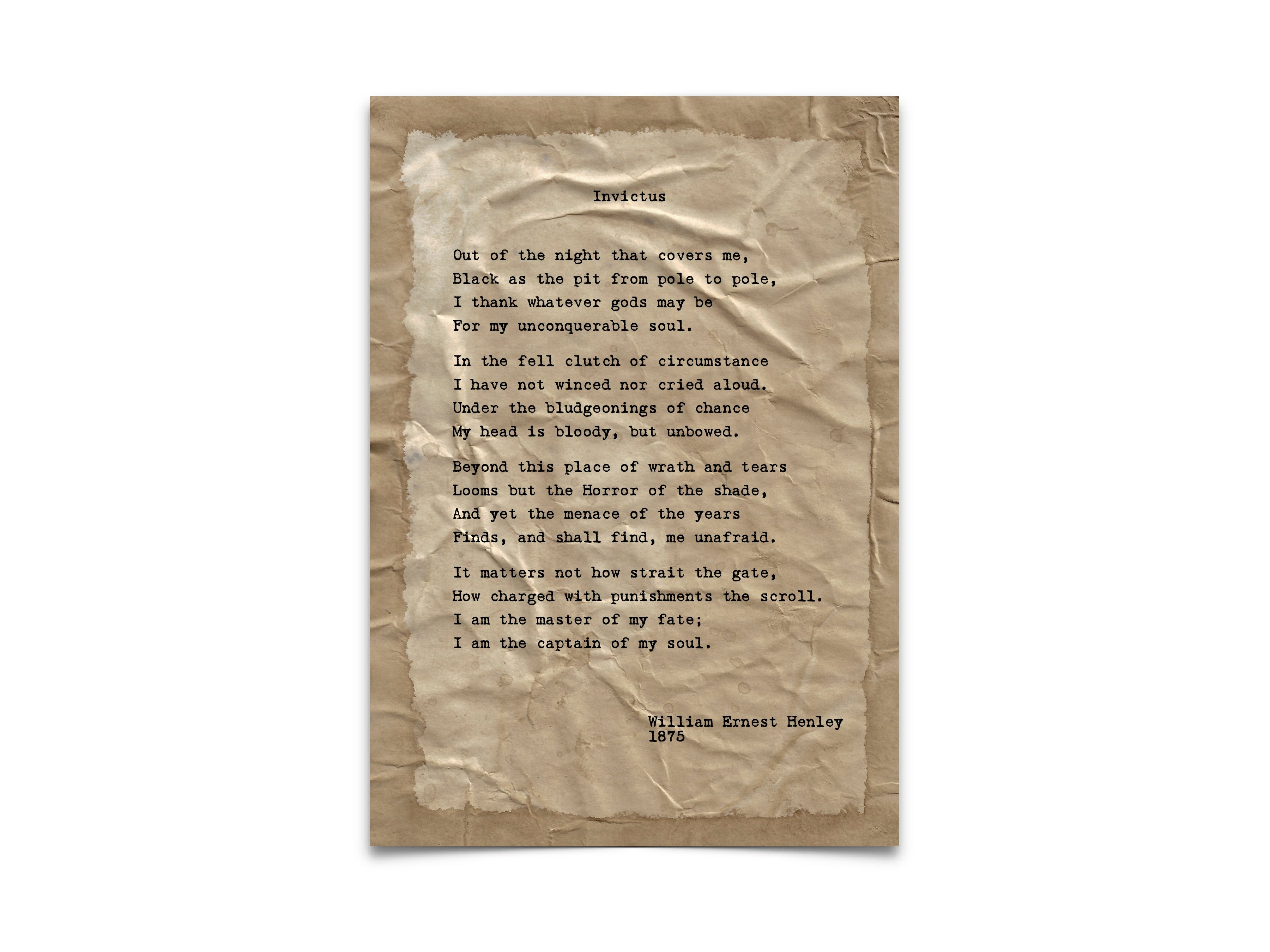 Invictus by William Ernest Henley