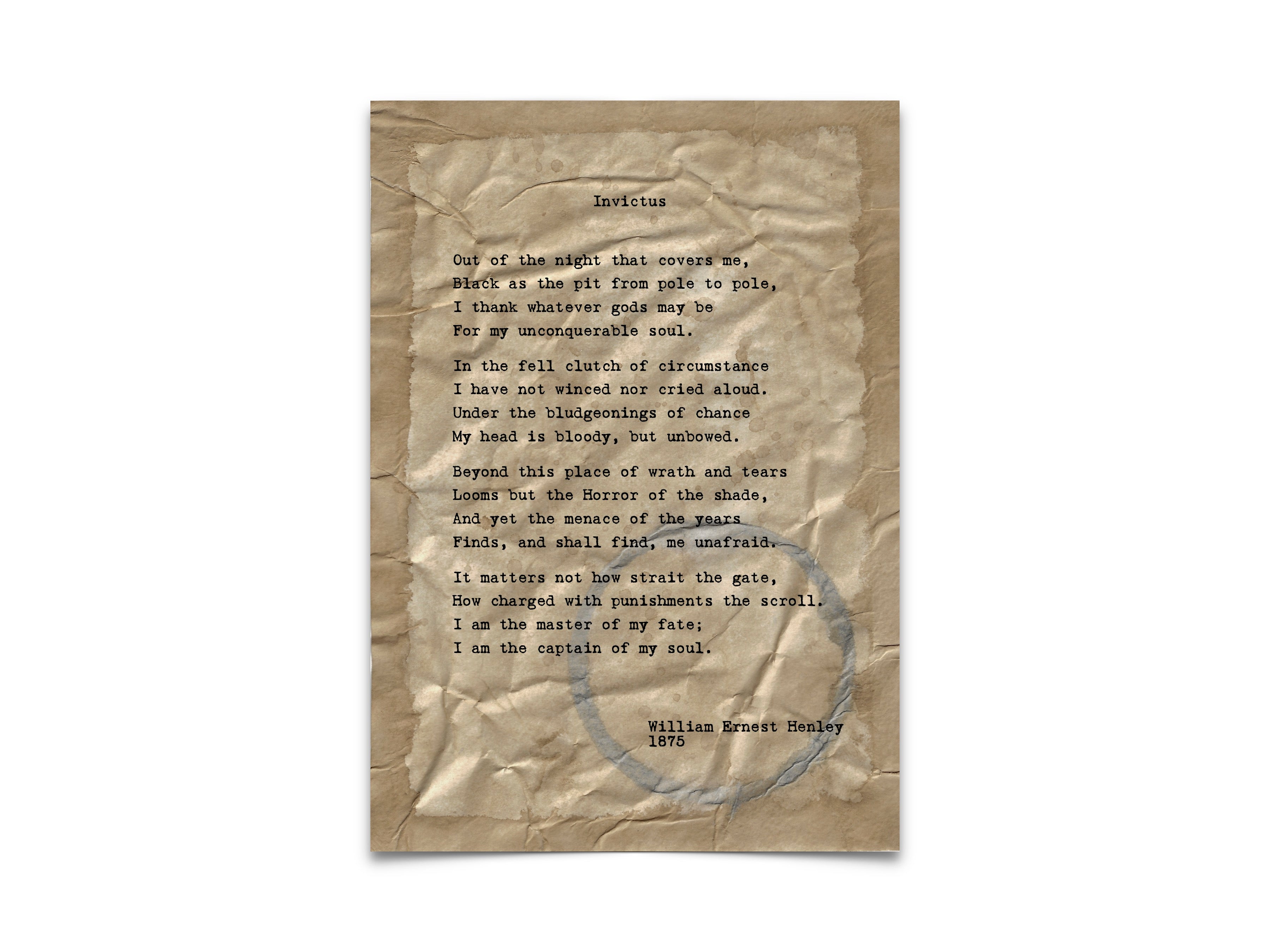 Invictus by William Ernest Henley