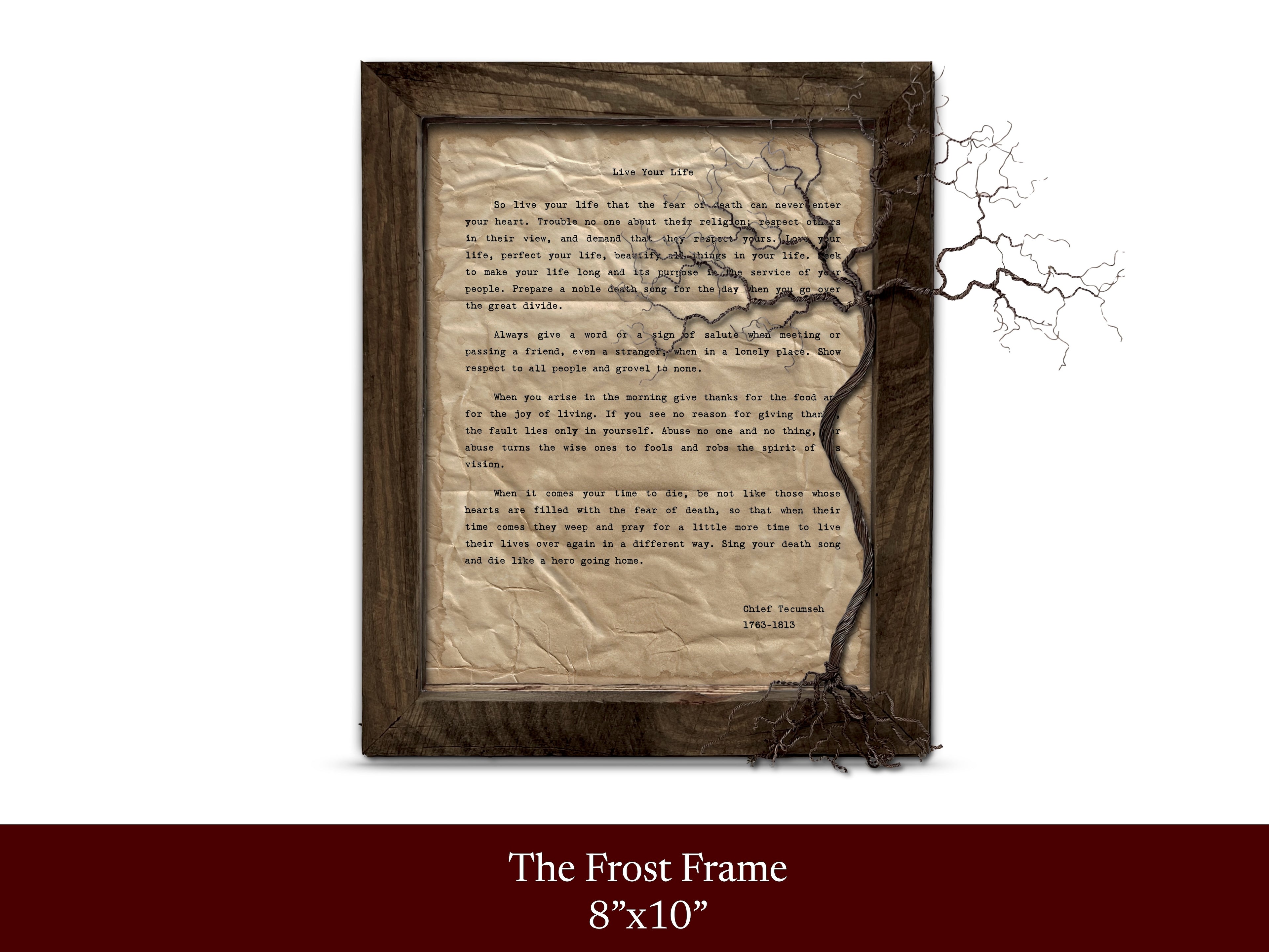 "Live Your Life" Quote by Chief Tecumseh