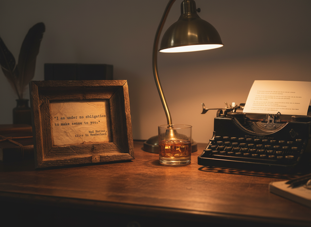 "I am under no obligation to make sense to you" Mad Hatter Quote by Lewis Carroll