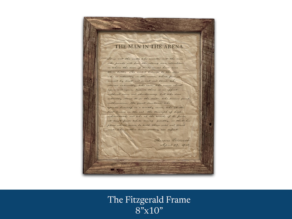 The Man in the Arena by Theodore "Teddy" Roosevelt - Handwritten Style