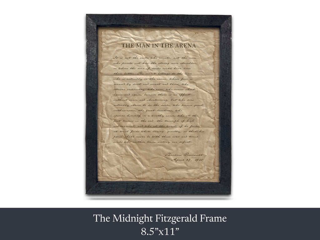 The Man in the Arena by Theodore "Teddy" Roosevelt - Handwritten Style