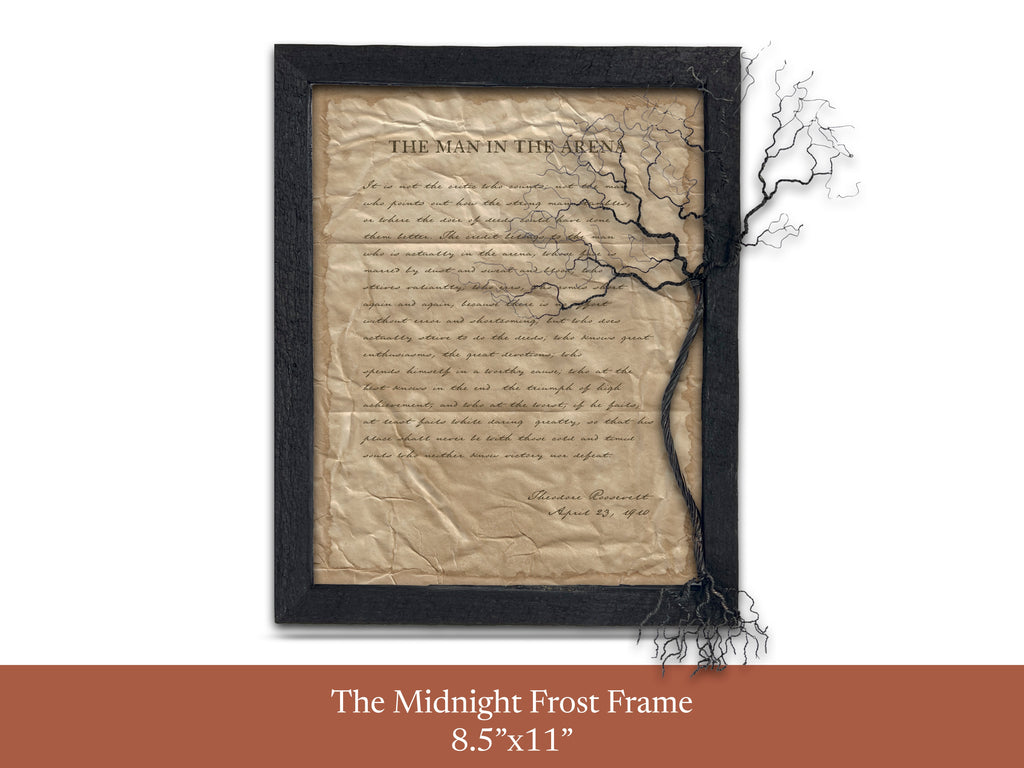 The Man in the Arena by Theodore "Teddy" Roosevelt - Handwritten Style