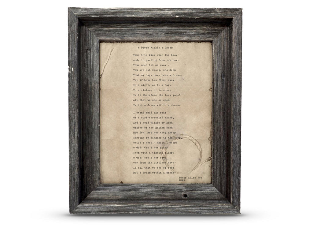 A Dream Within a Dream by Edgar Allan Poe