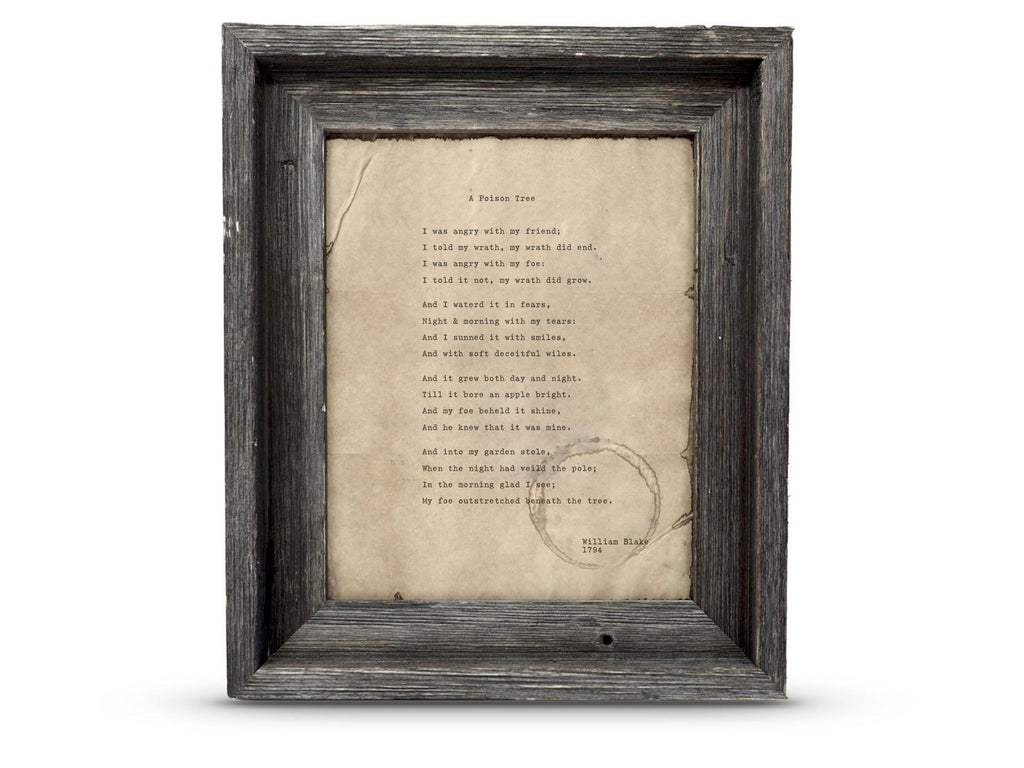 A Poison Tree by Willam Blake