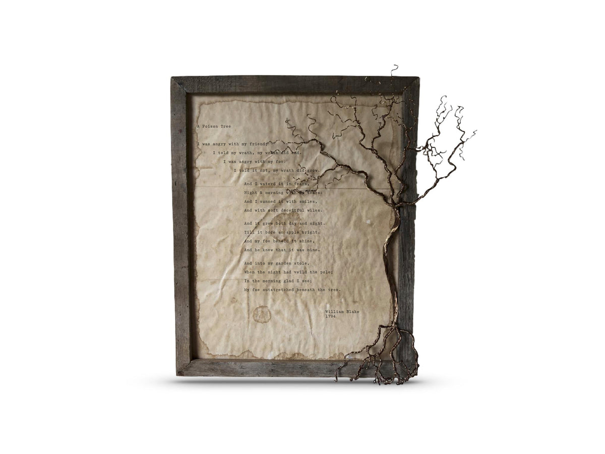 A Poison Tree Poem Print by William Blake | Handmade – Ink & Keys
