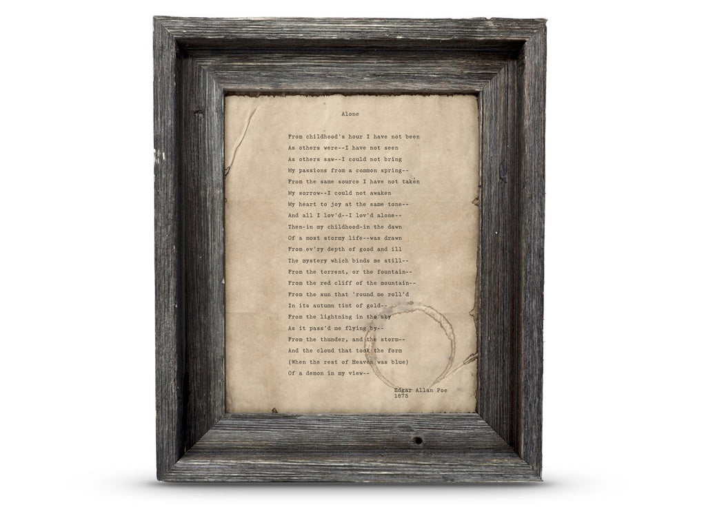 Alone by Edgar Allan Poe