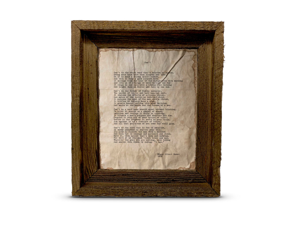 Can’t by Edgar Albert Guest