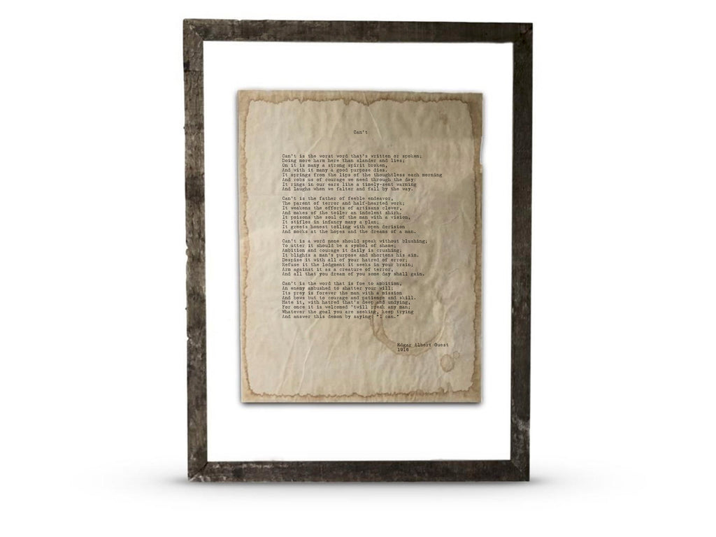 Can’t by Edgar Albert Guest