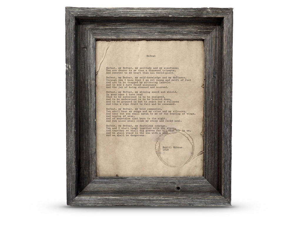 Defeat by Kahlil Gibran