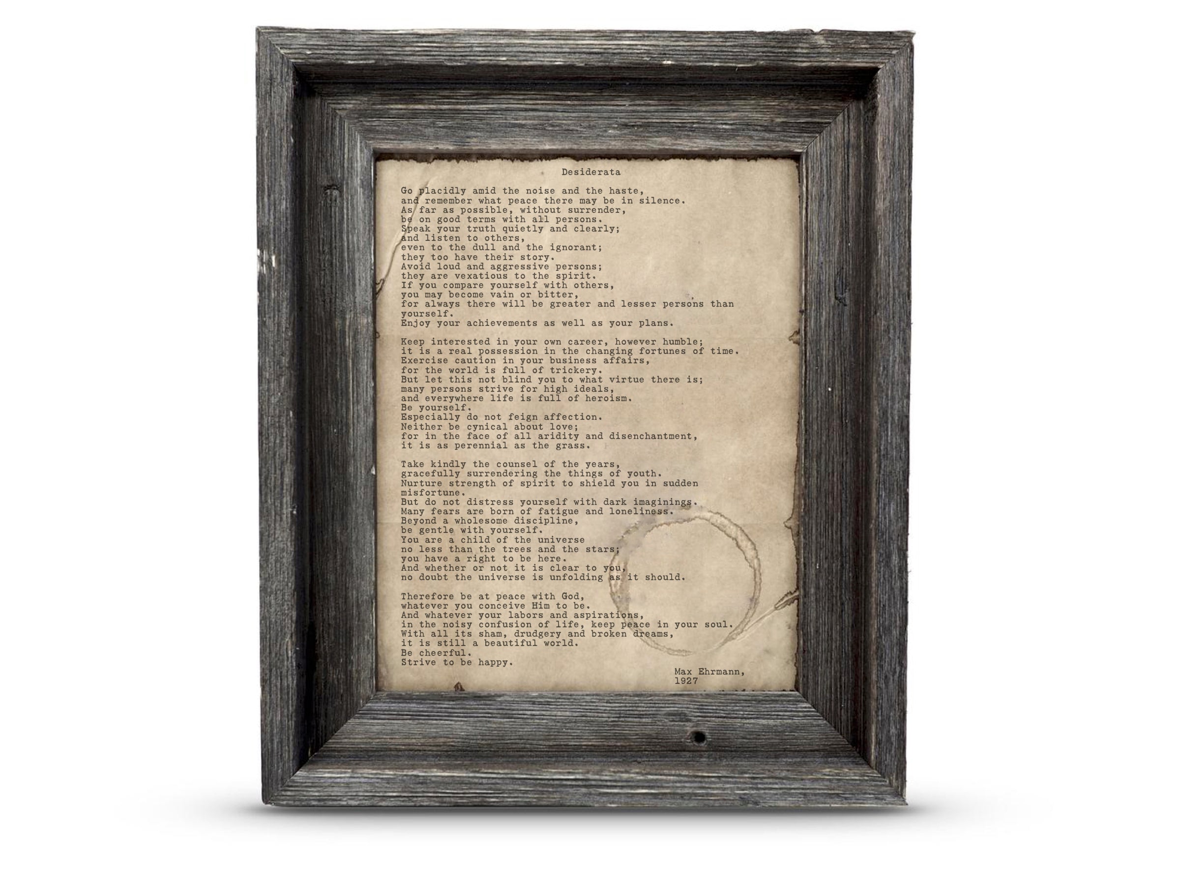 Desiderata by Max Ehrmann