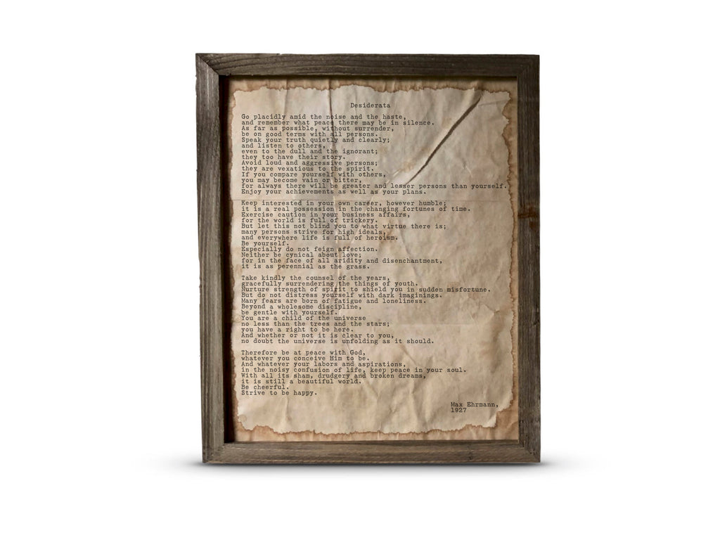 Desiderata by Max Ehrmann