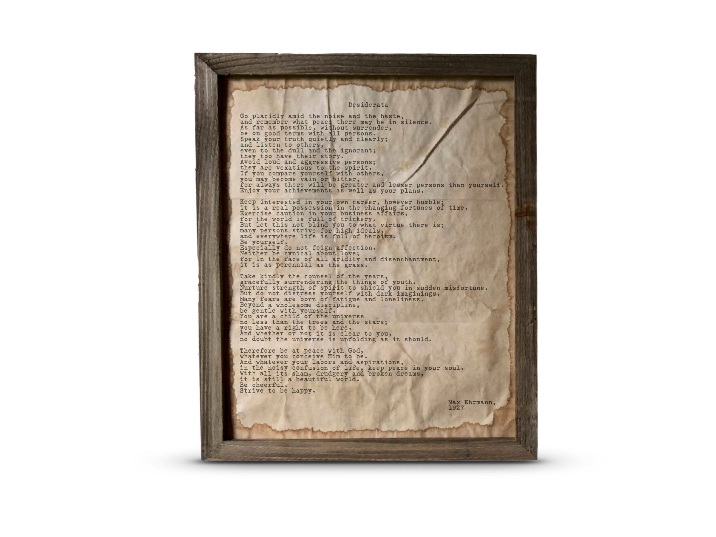 Desiderata by Max Ehrmann