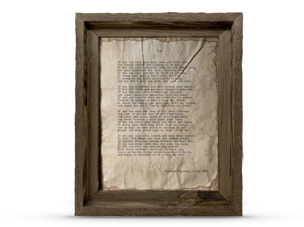 "If" by Rudyard Kipling