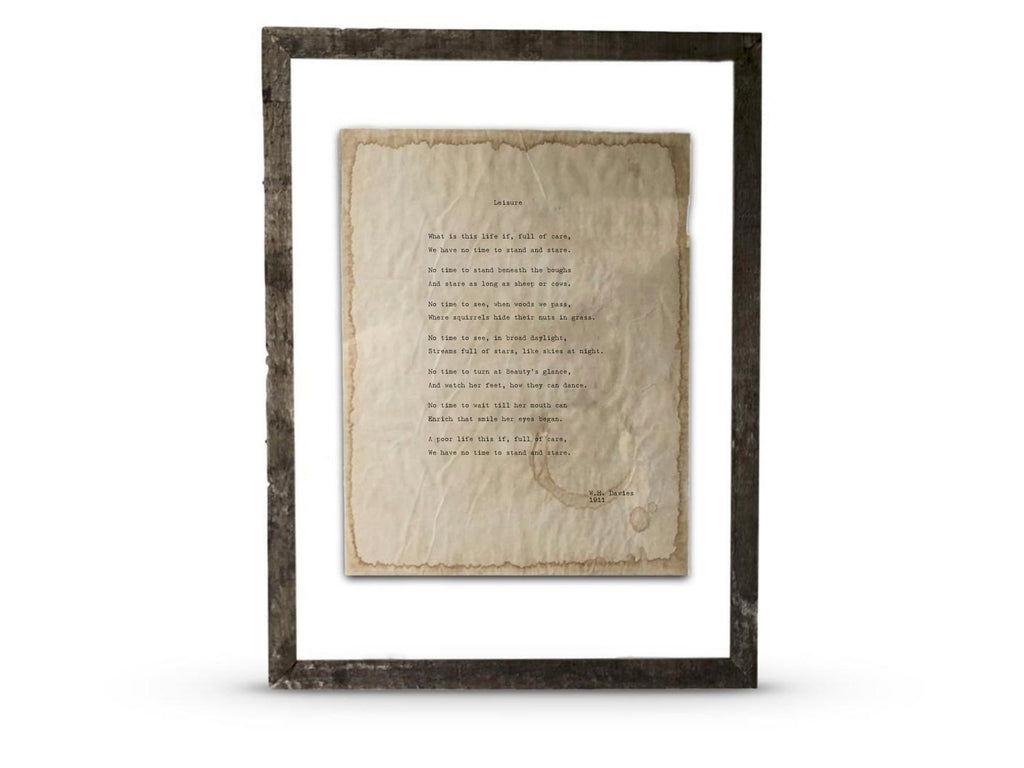 Leisure by W.H. Davies